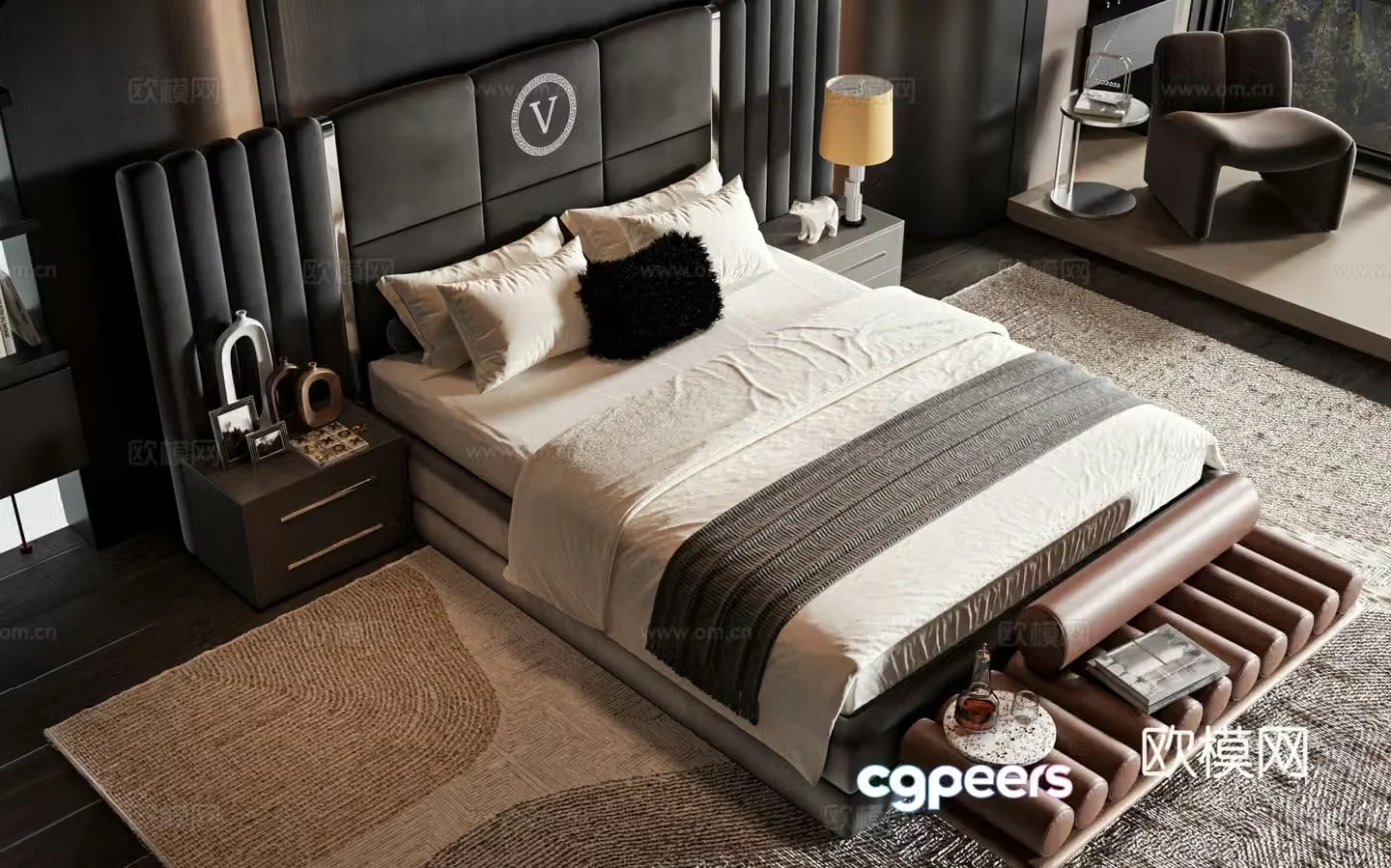 Modern style product bed 3d model
