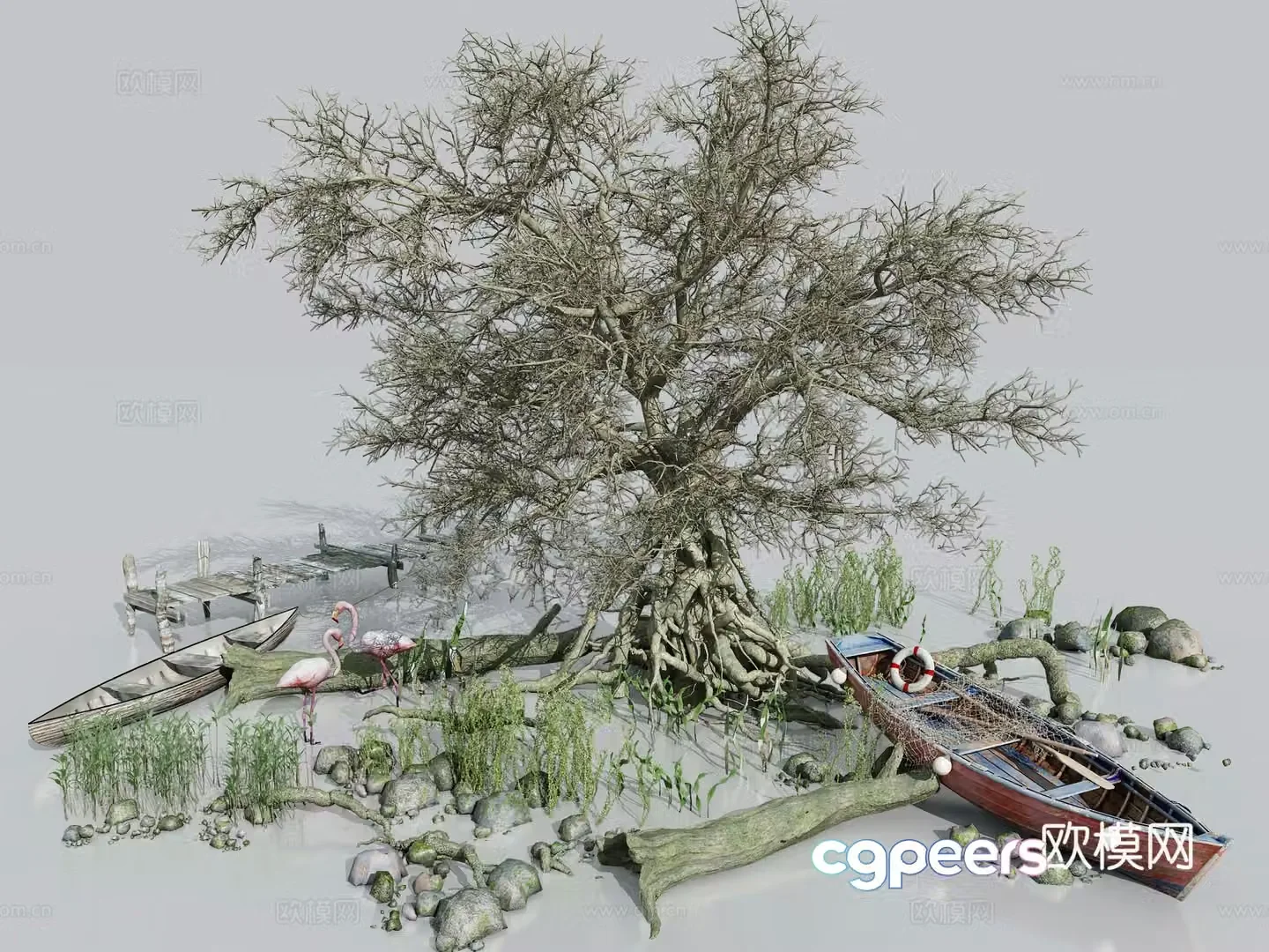 3D model of old tree