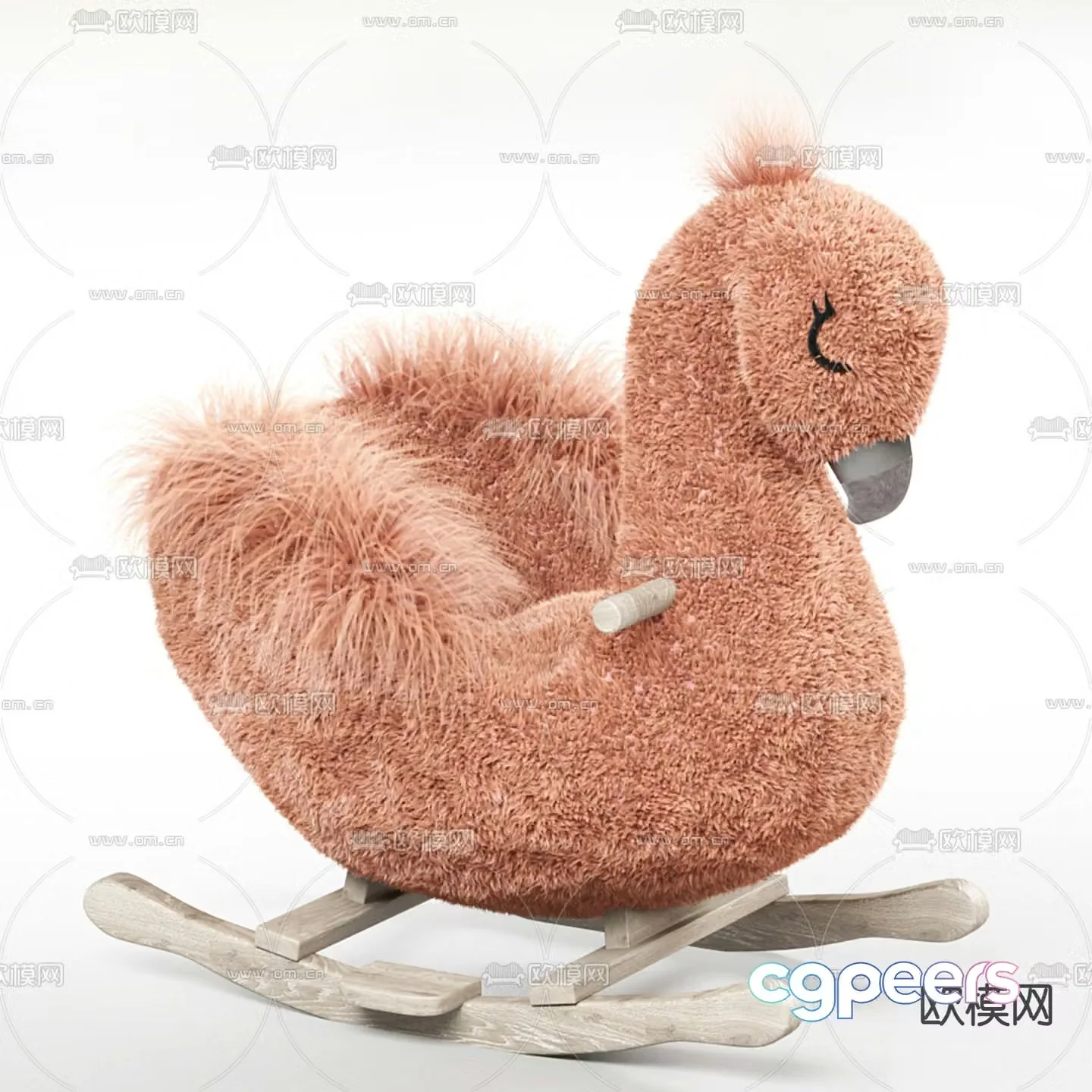 Flamingo Trojan Rocking Chair 3d model
