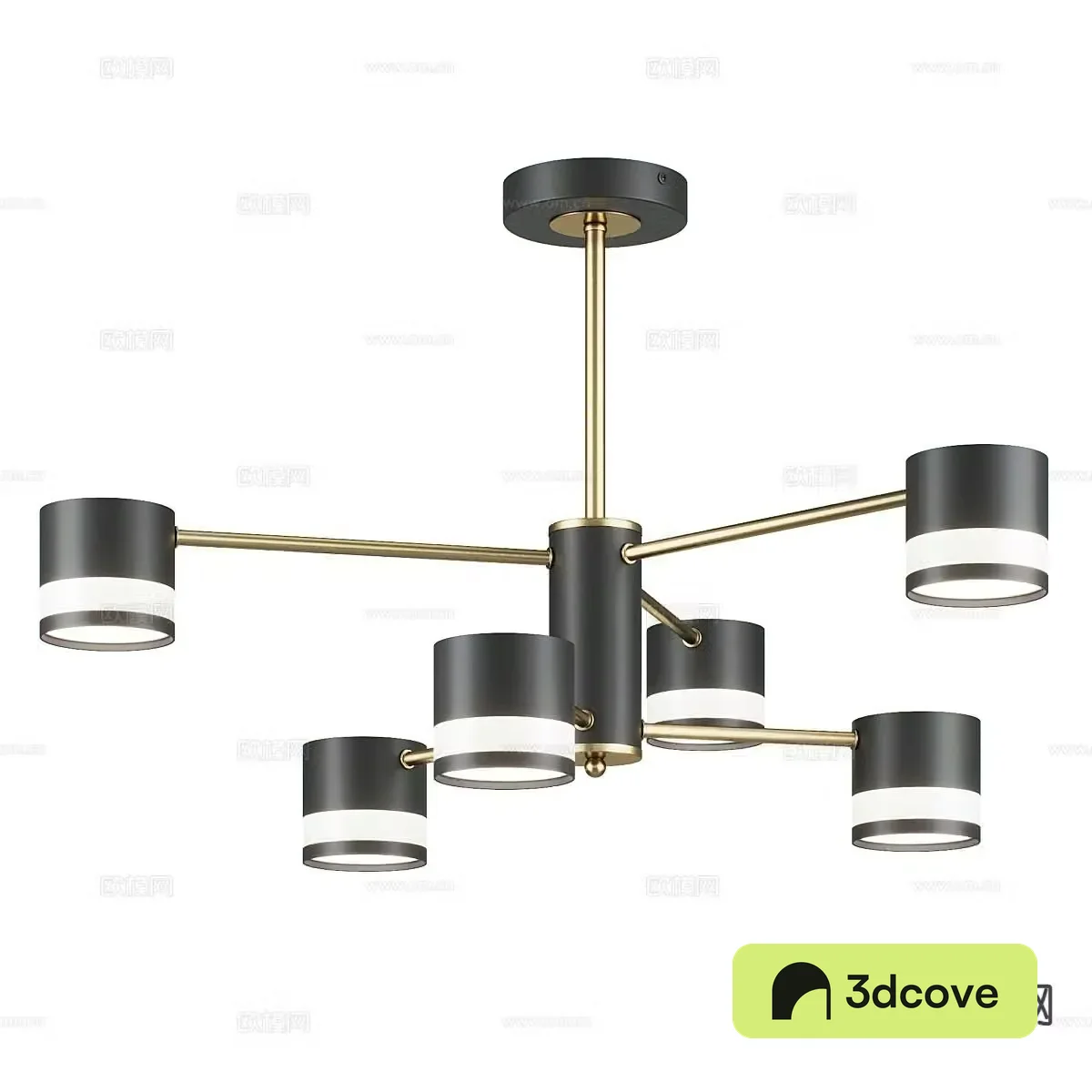 Modern multi-head chandelier