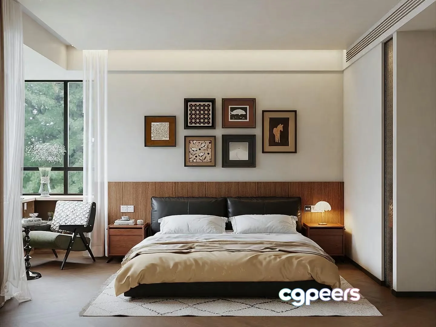 Cozy Bedroom 3D Model – 5251 – CORONA Render