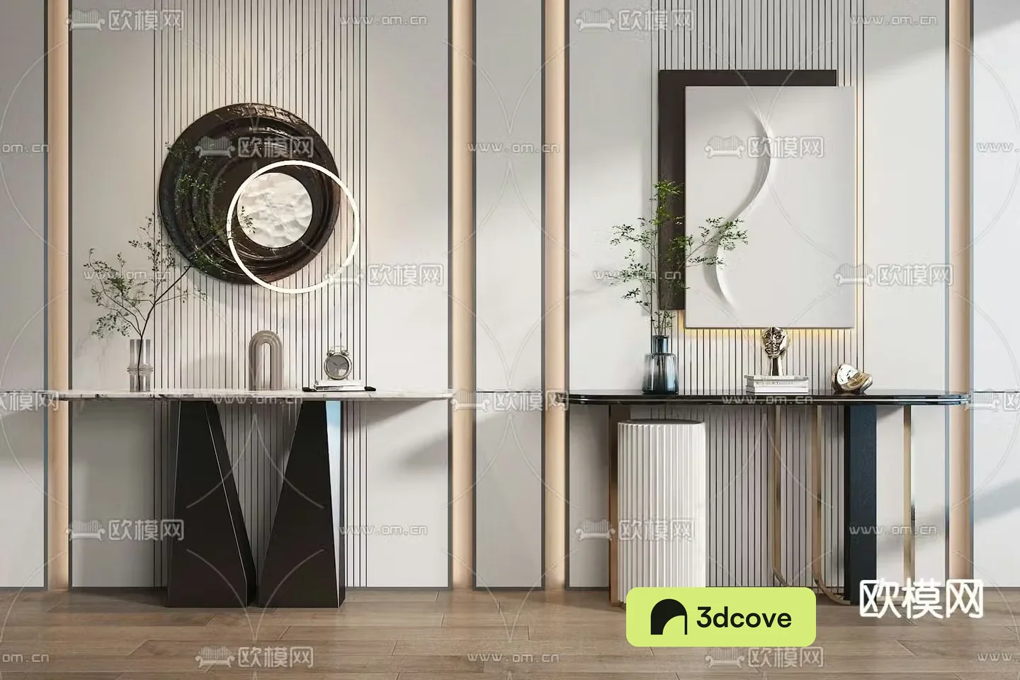 Modern Duanjing strip case Duanjing terrace 3D model