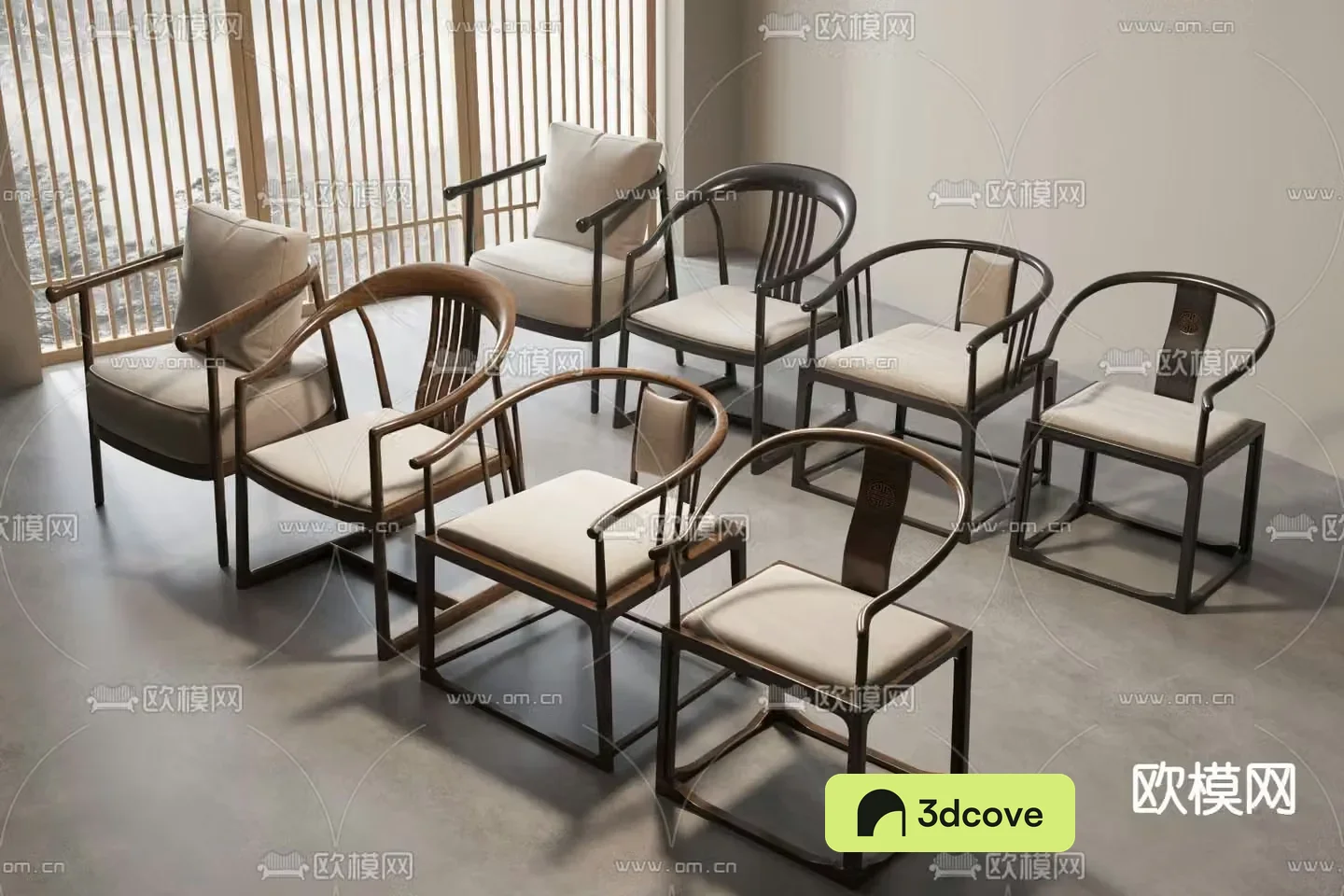 New Chinese style single chair arm chair Taishi chair