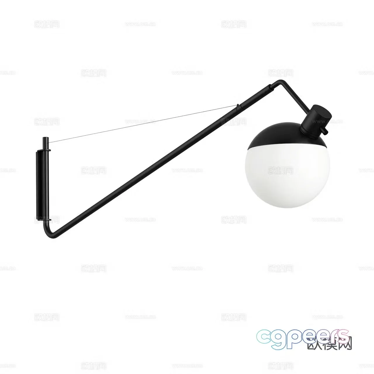 Grupa Minimalist wall lamp Metal wall lamp Spherical wall lamp Glass wall lamp Modern wall lamp 3D model