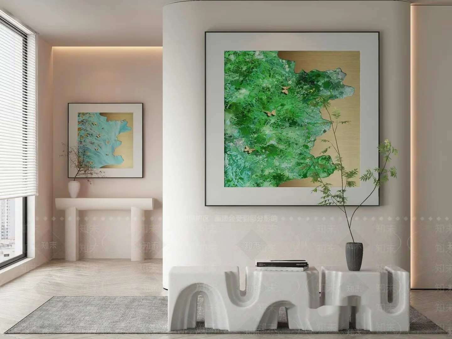 Modern Living Room 3D Model – 8365 – VRAY Render