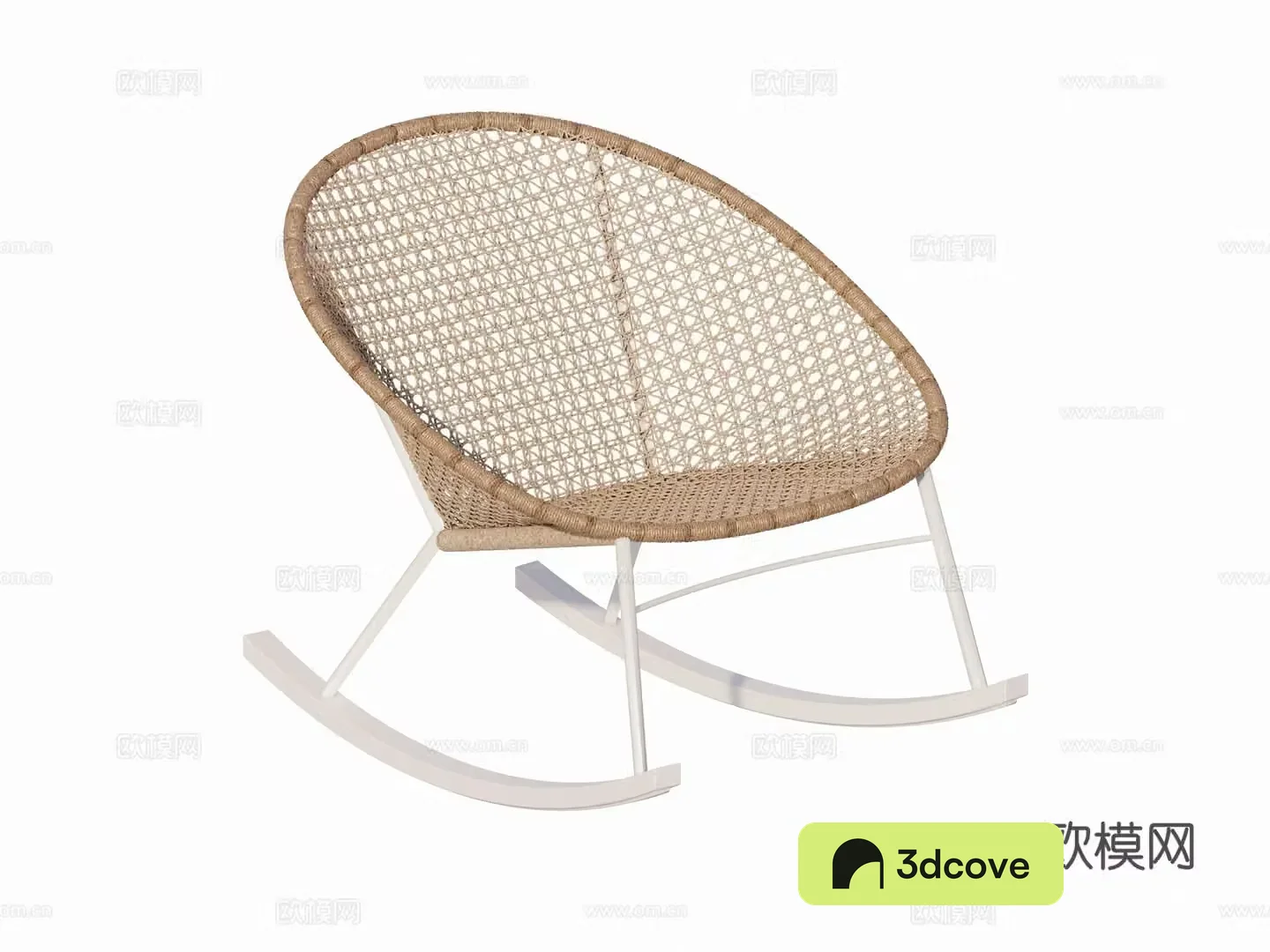 Modern Chinese New Chinese Rocking Chair Rattan Chair Single Chair Courtyard Outdoor Chair Combination