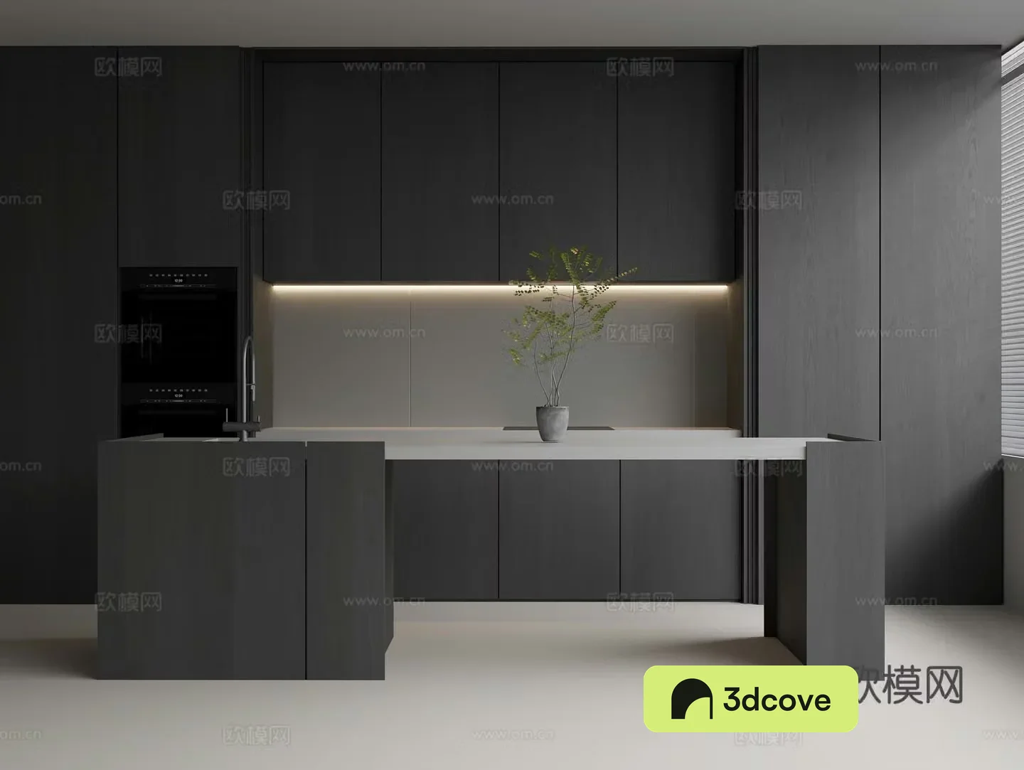 Solid wood cabinet combination Solid wood sideboard Water bar Zhongdao bar Faucet Oven combination