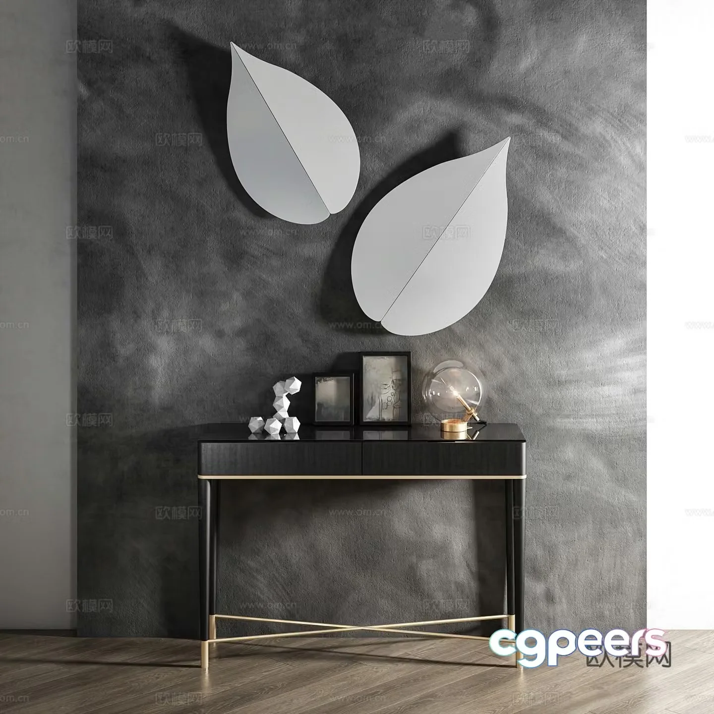 Modern decorative cabinet decoration 3d model