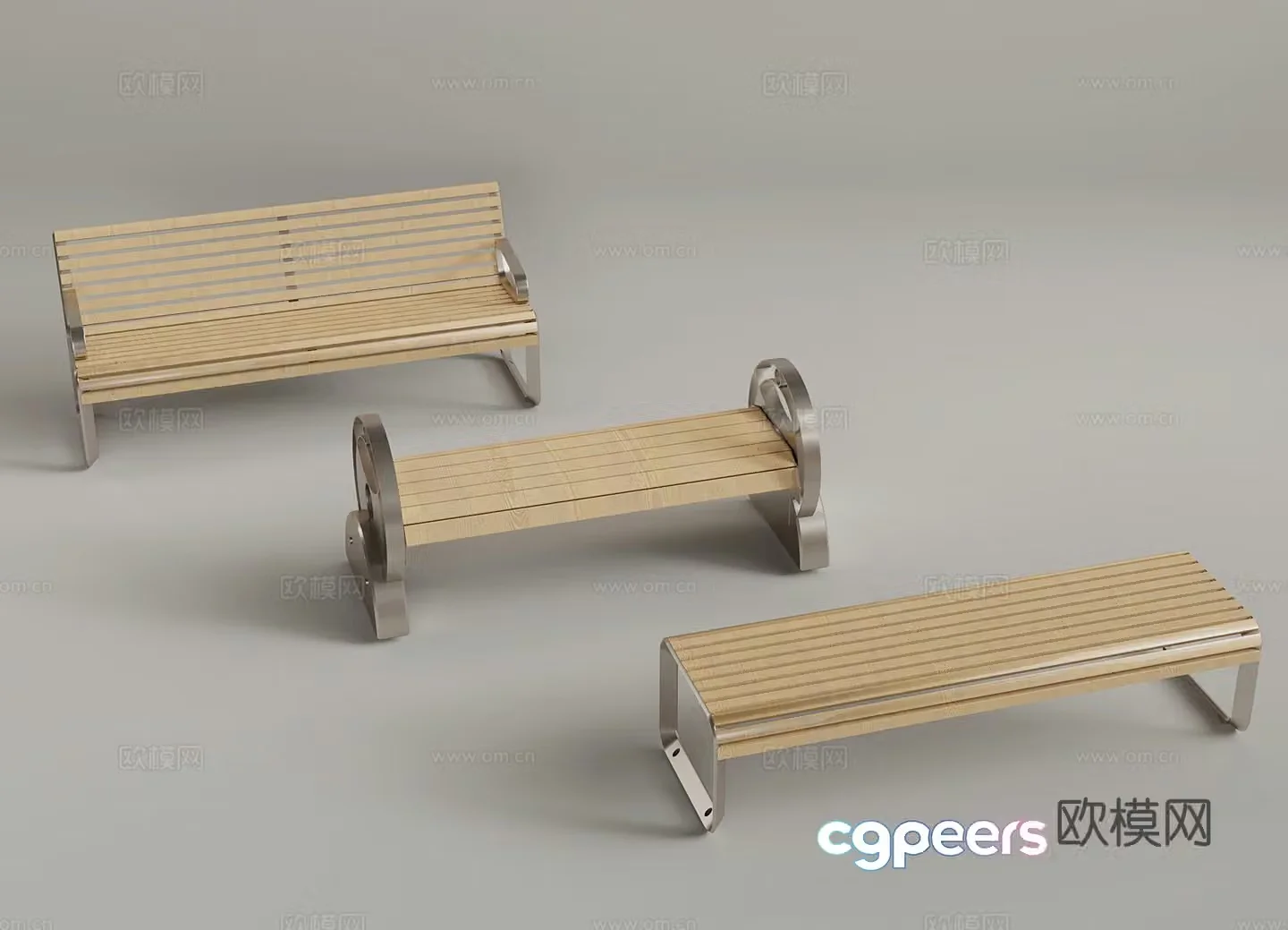 Public seats Modern public seats 3d model