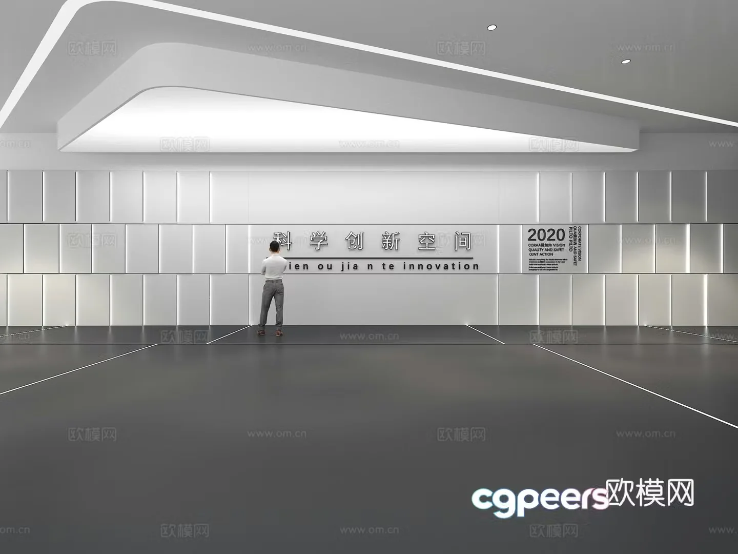Cultural wall Corporate culture wall Display wall Theme wall Exhibition hall Campus culture Corridor 3D model
