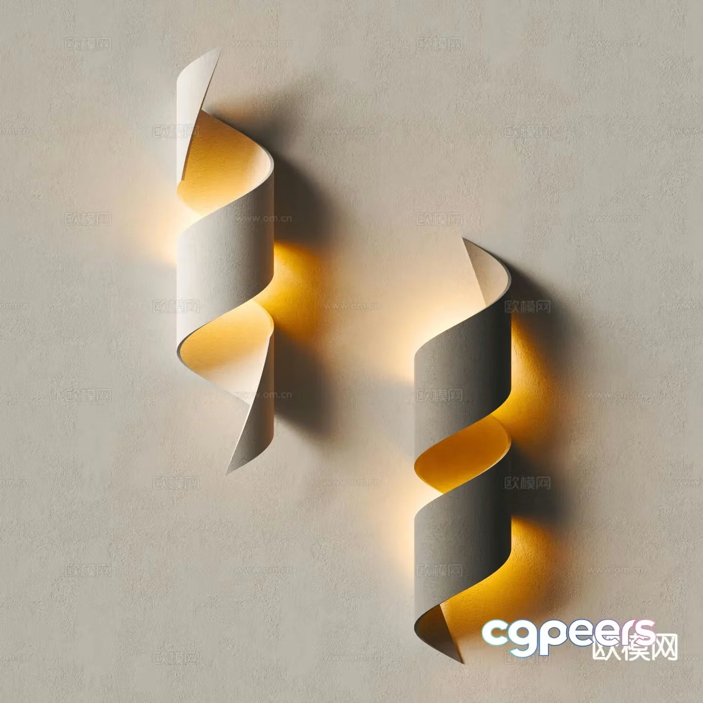 Modern wall lamp plaster lamp 3d model