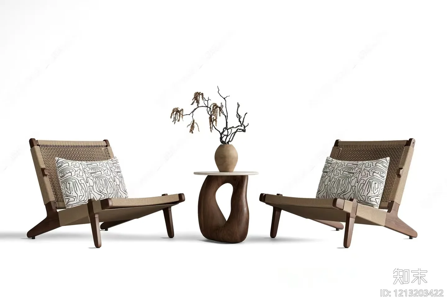 Mid-Century Modern Furniture 3D Model – 12799 – VRAY Render