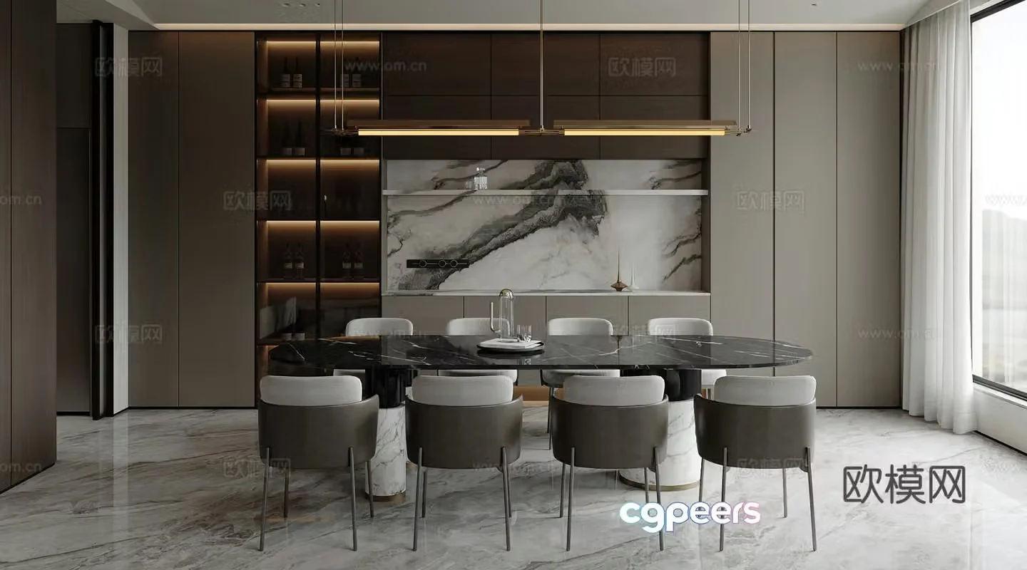Italian restaurant 3d model