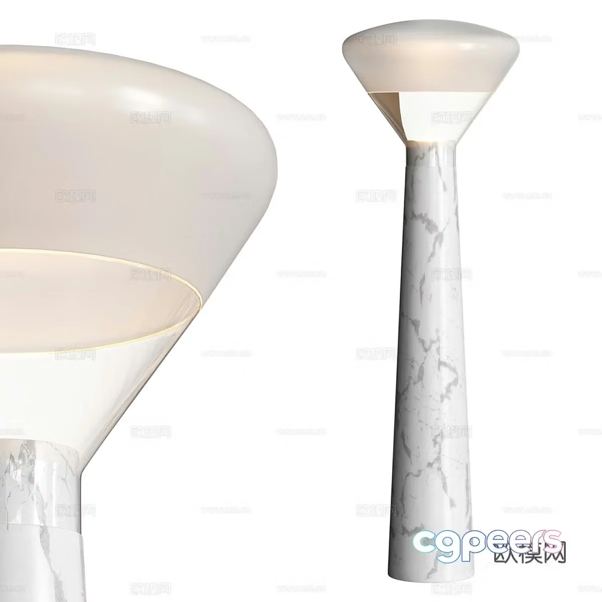 Modern Italian Bella glass floor lamp 3d model