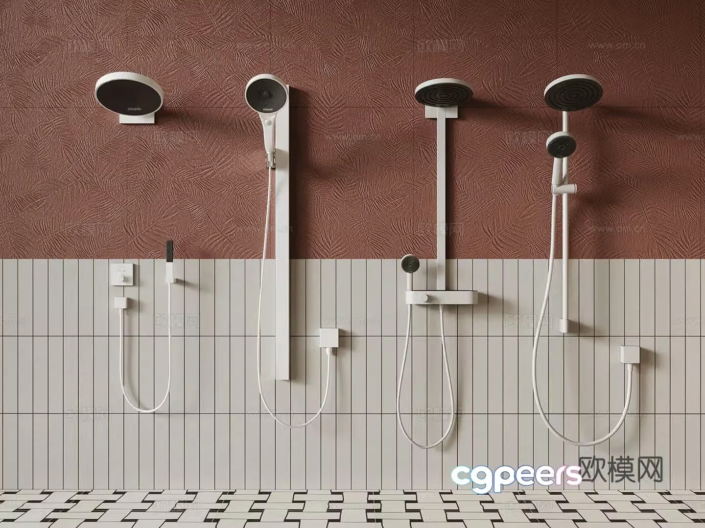 Modern shower combination shower 3d model