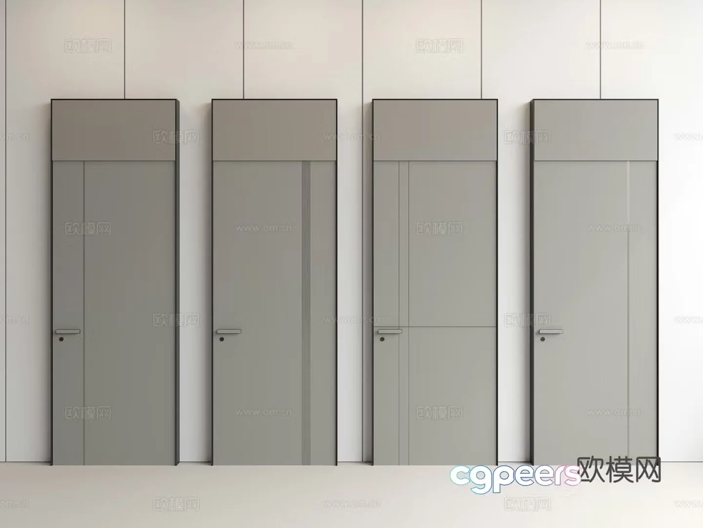 Modern door Single-open door Swing door Bedroom door Entrance door Minimalist door 3D model