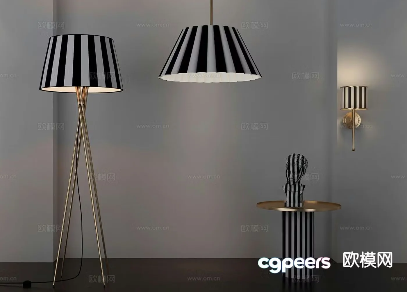 Modern floor lamp 3d model