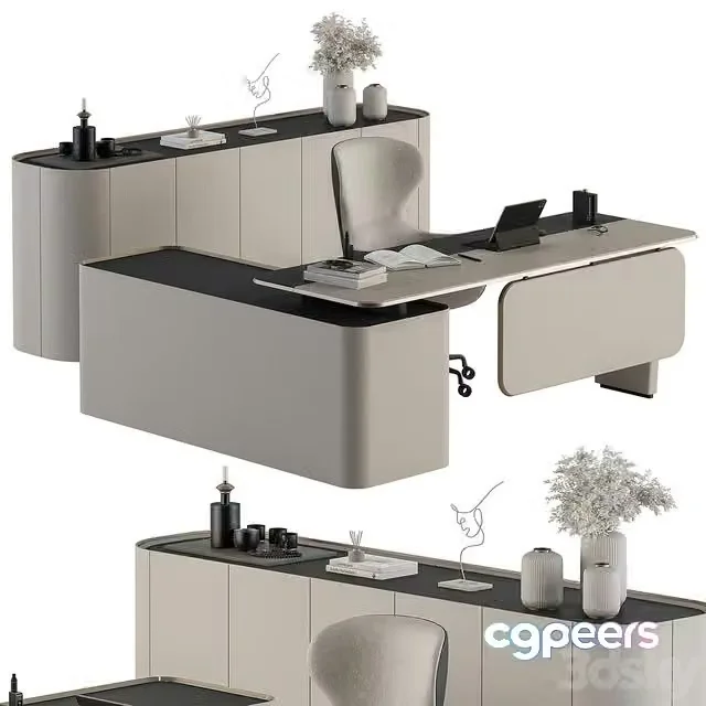 3ds Max Free – Boss Desk – Office Furniture 419