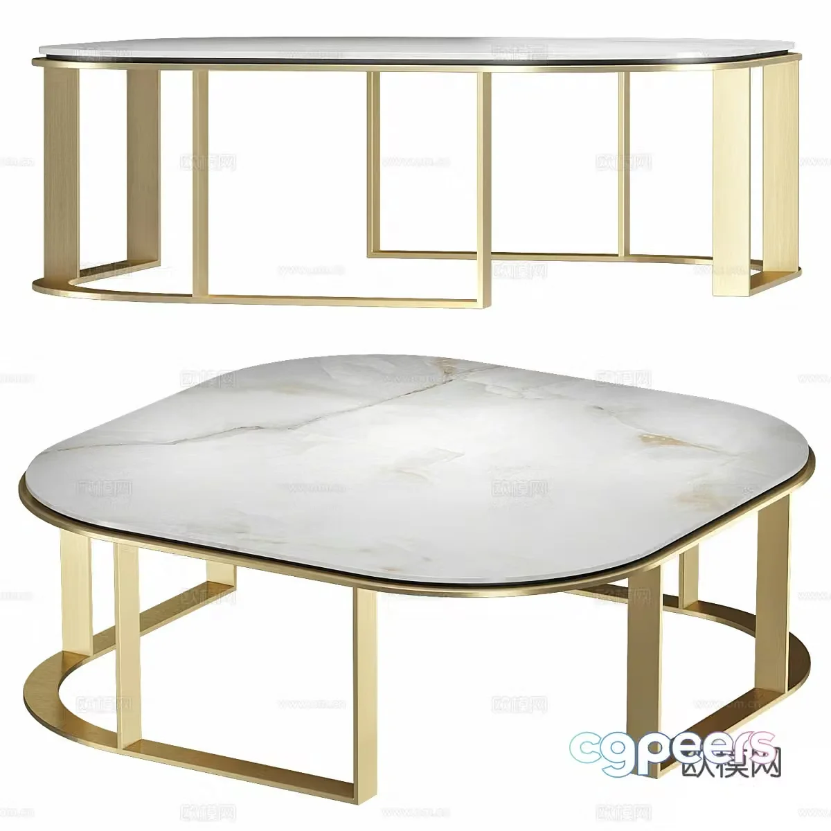 Modern light luxury TARTU small tea table 3D model