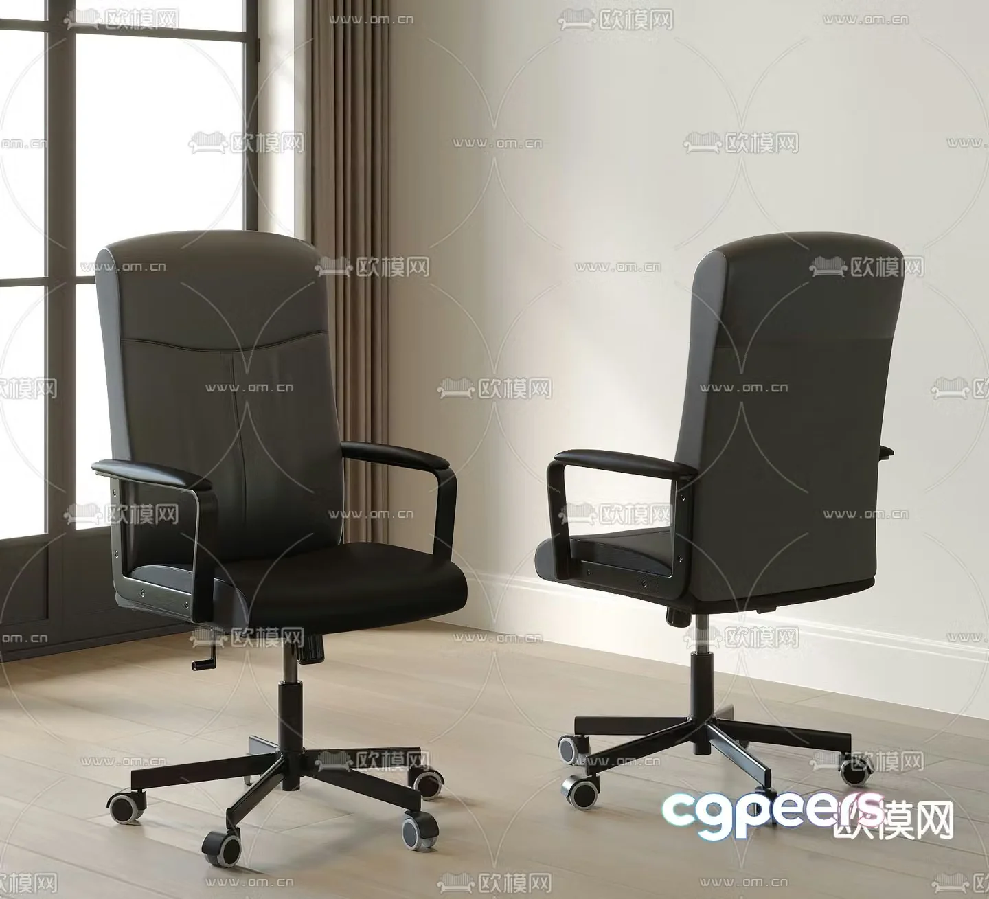 IKEA office chair executive chair boss chair 3d model