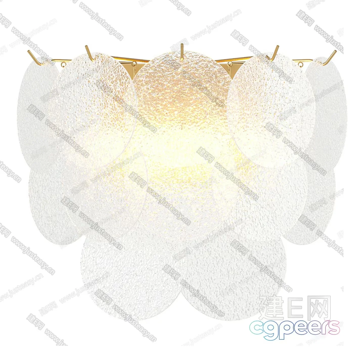 Gold Light Fixture 3D Model – 8590 – VRAY Render