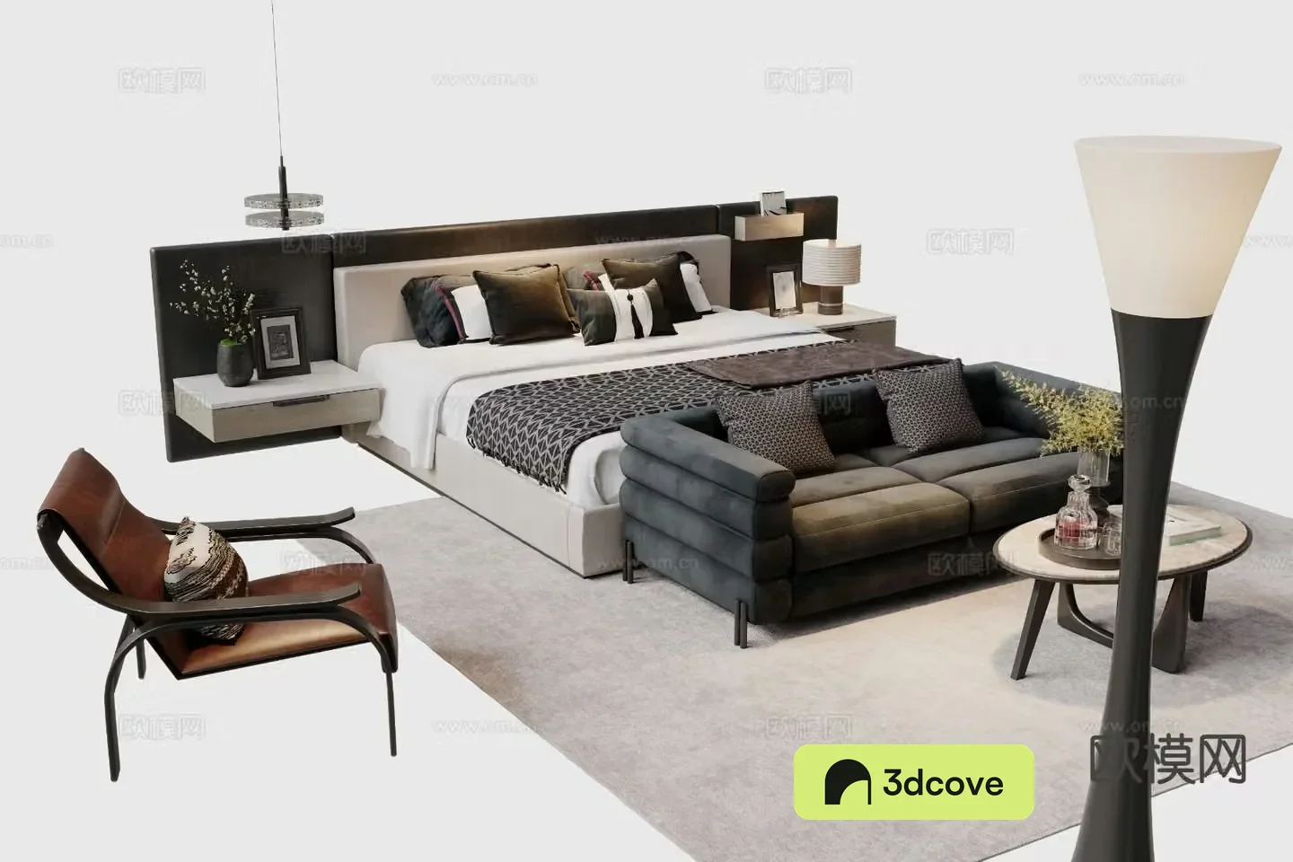Modern double bed
