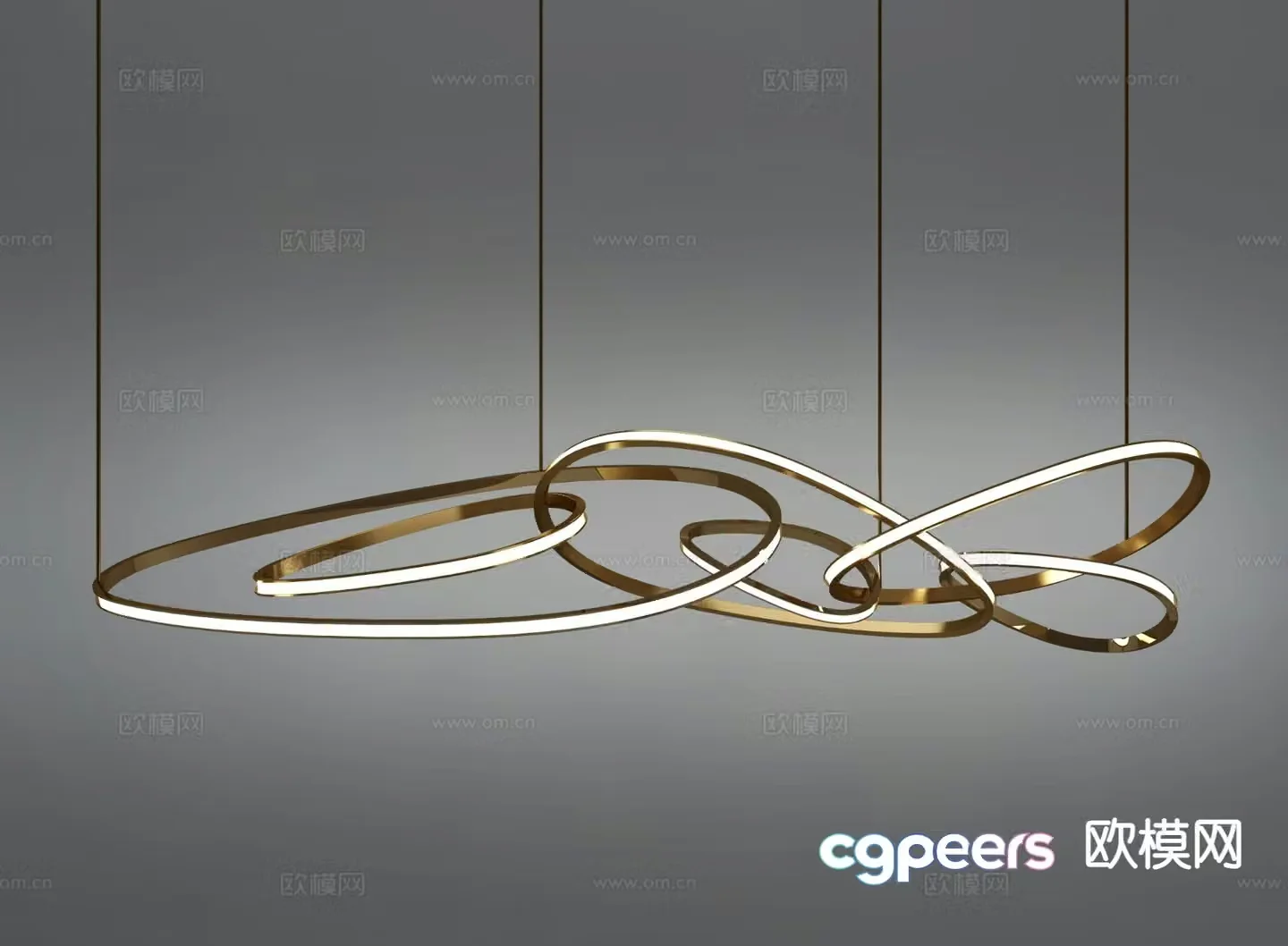 Light luxury chandelier hall chandelier 3d model