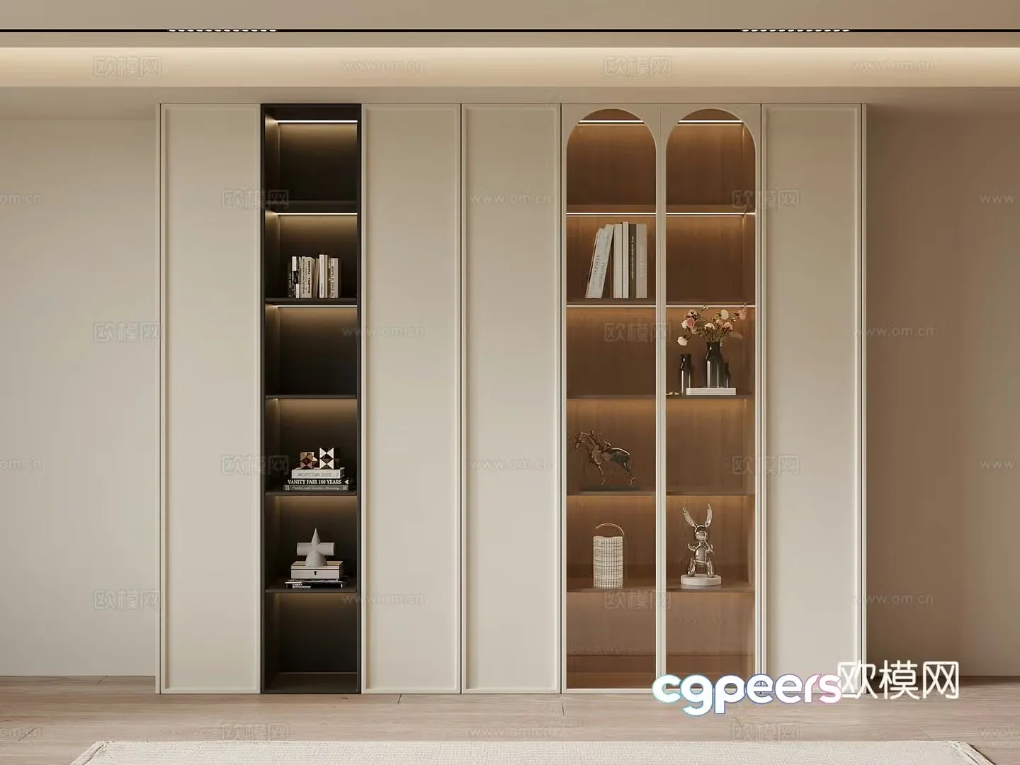 Medieval style bookcase bookshelf 3d model