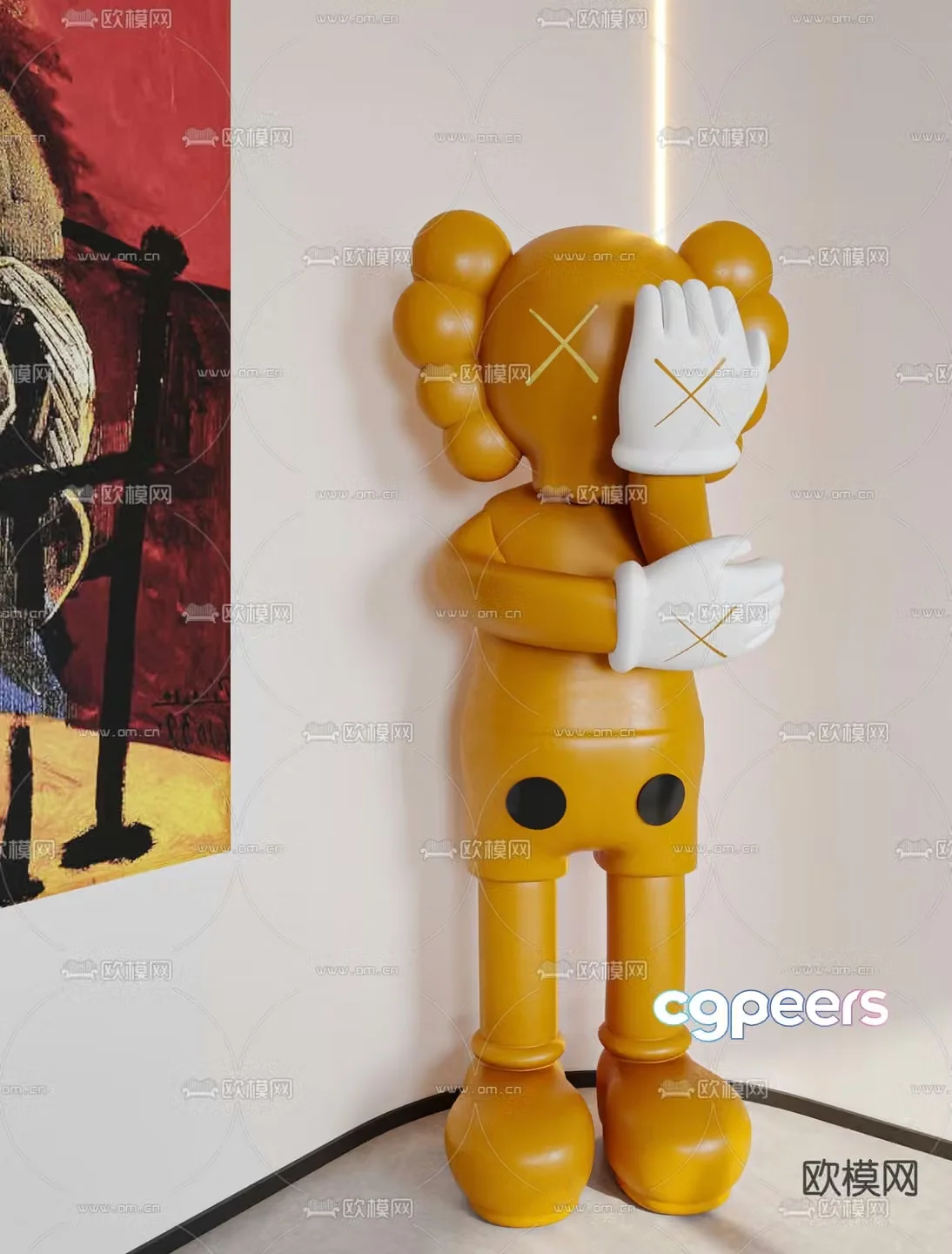 Modern kaws trendy sculpture ornaments 3D model