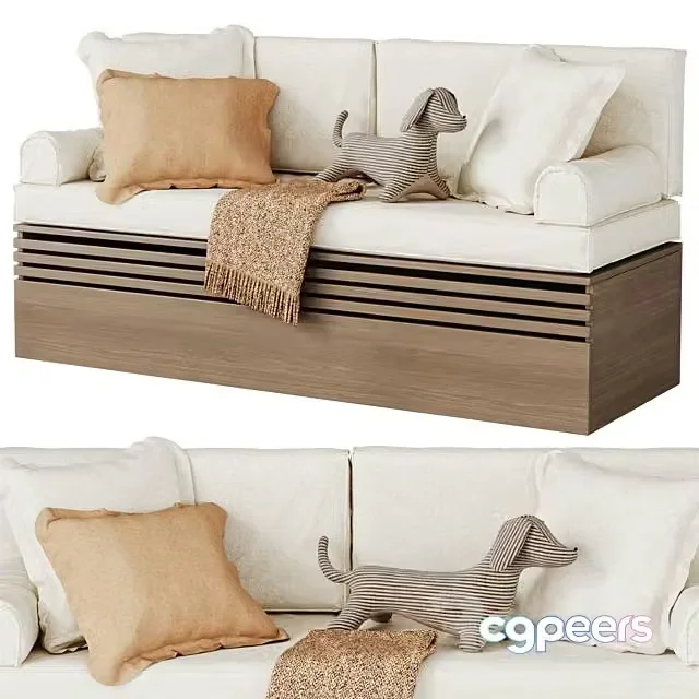 3ds Max Free – Soft Seat for Window Sill in Childrens Room Pillows
