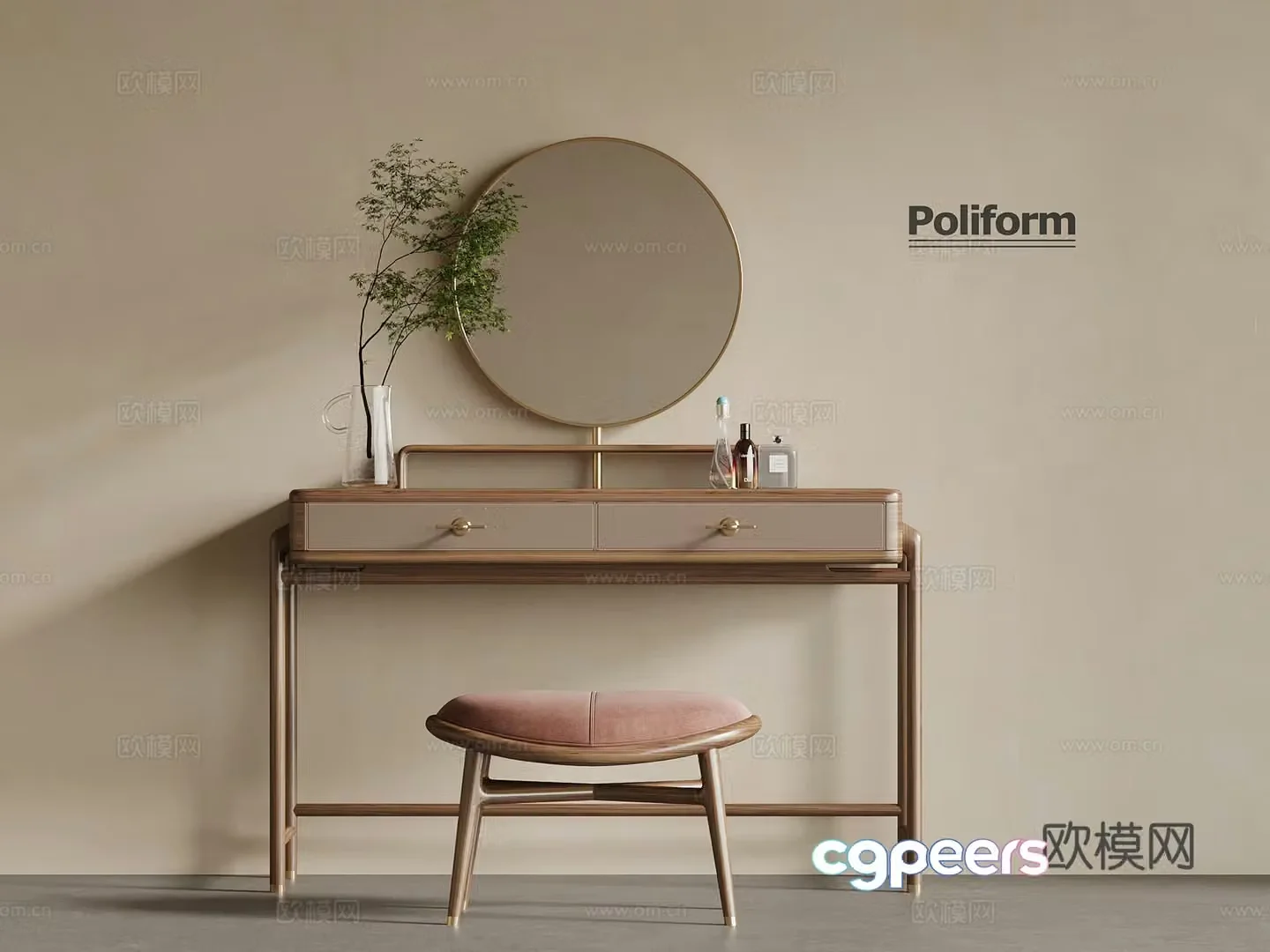 New Chinese dressing table 3D model