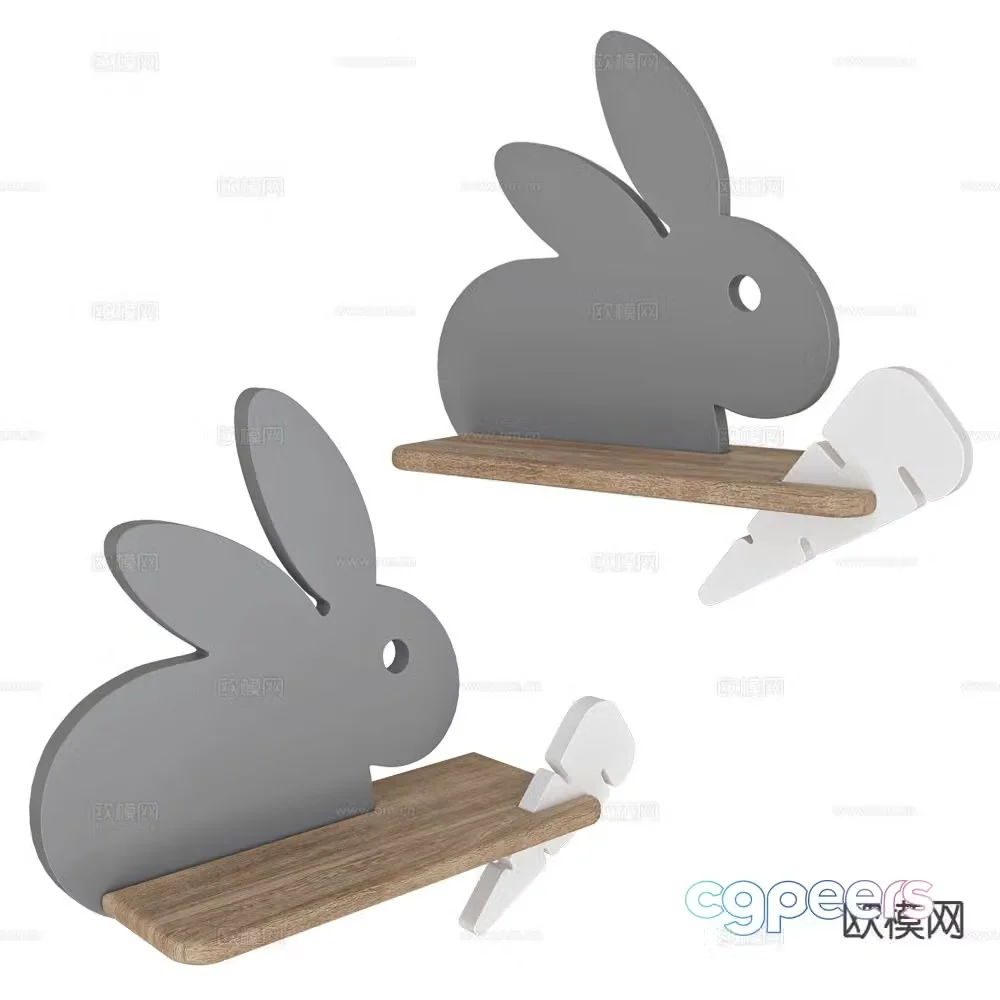 Candelux children’s wall cabinet shelf 3d model