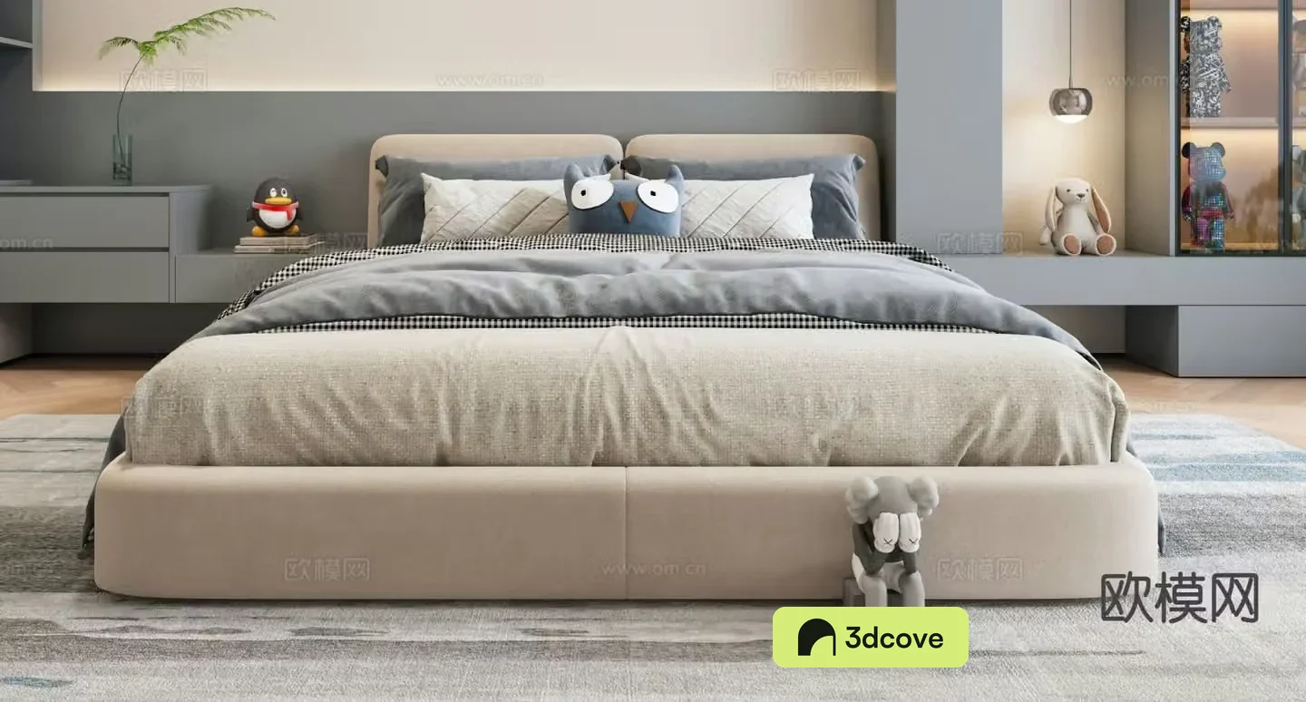 Modern children’s bed fabric bed