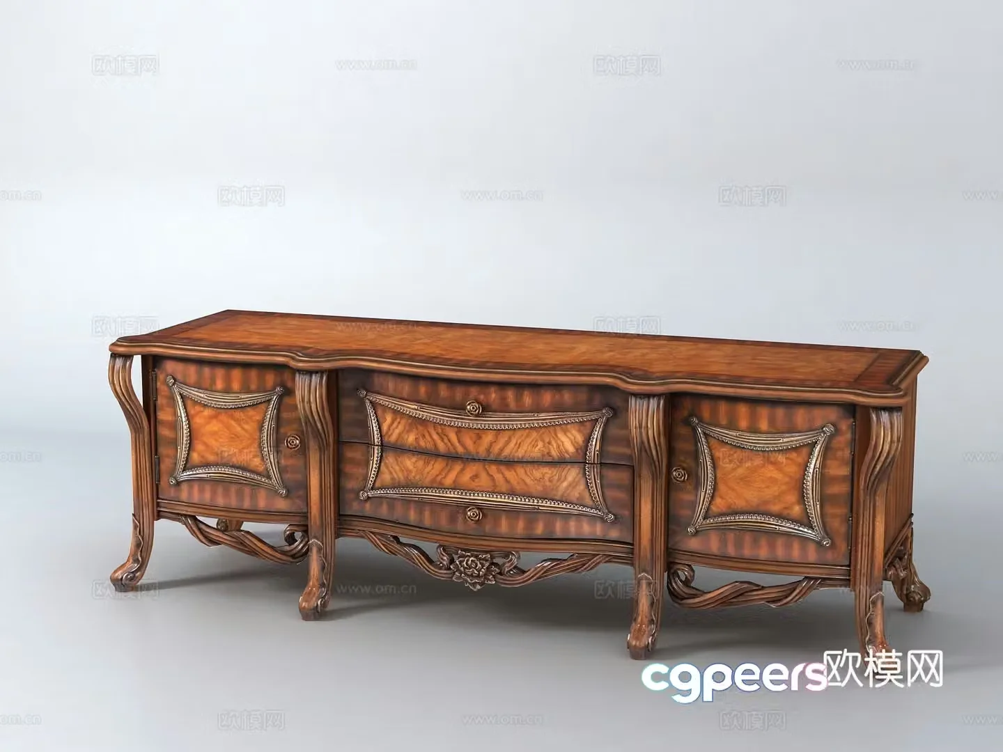 European classical TV cabinet 3D model
