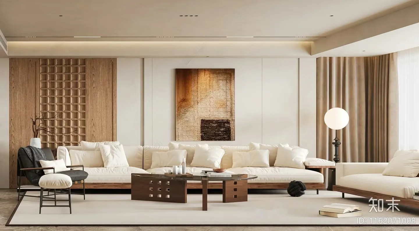 Modern Living Room 3D Model – 10769 – VRAY Render