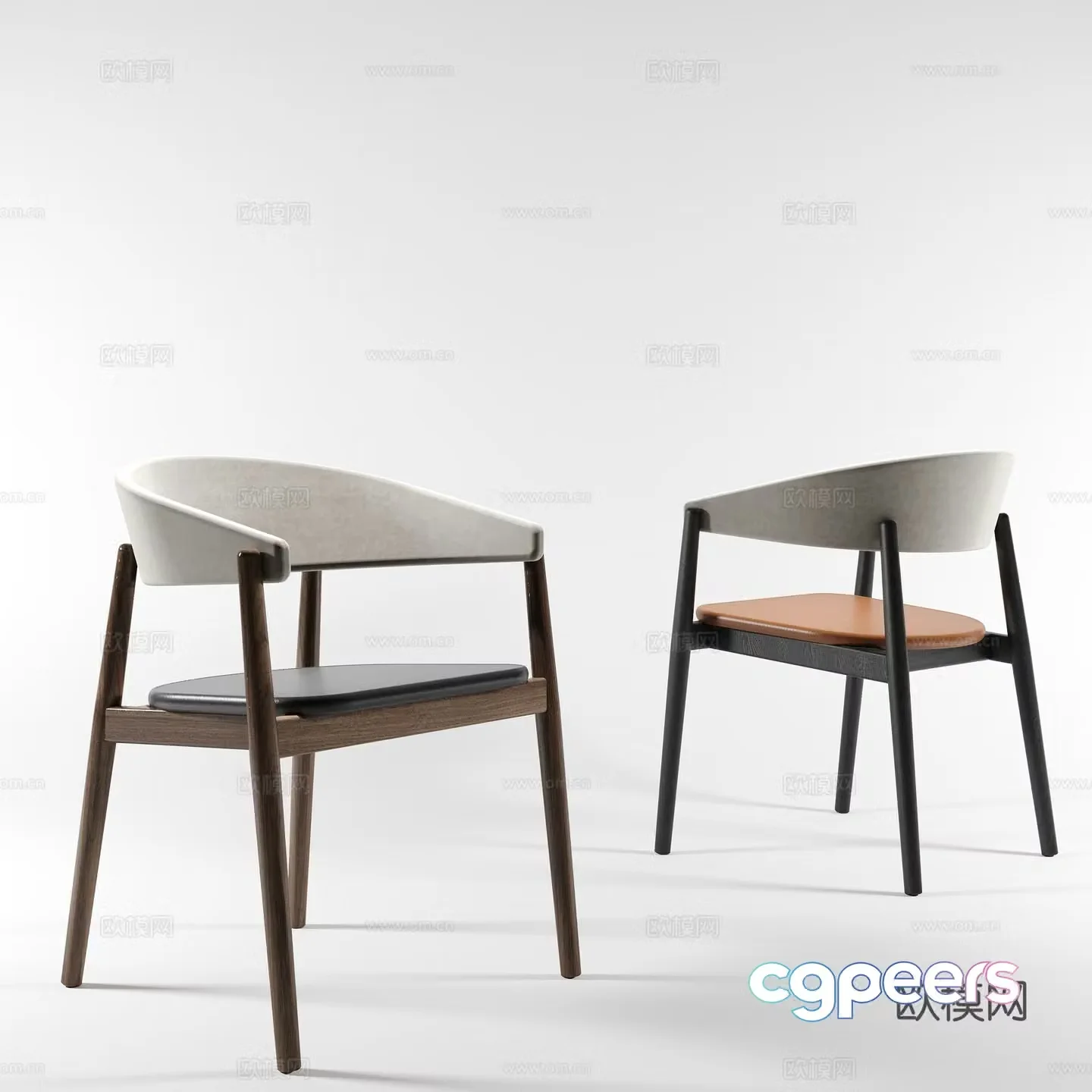 Modern chair single chair 3d model