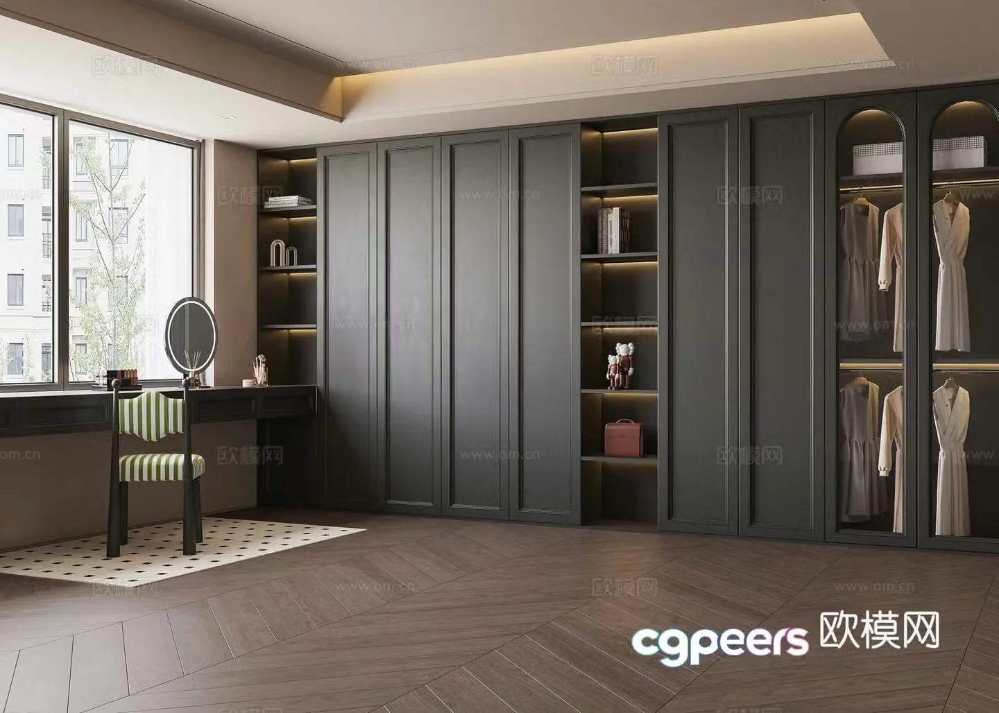 French cloakroom 3d model