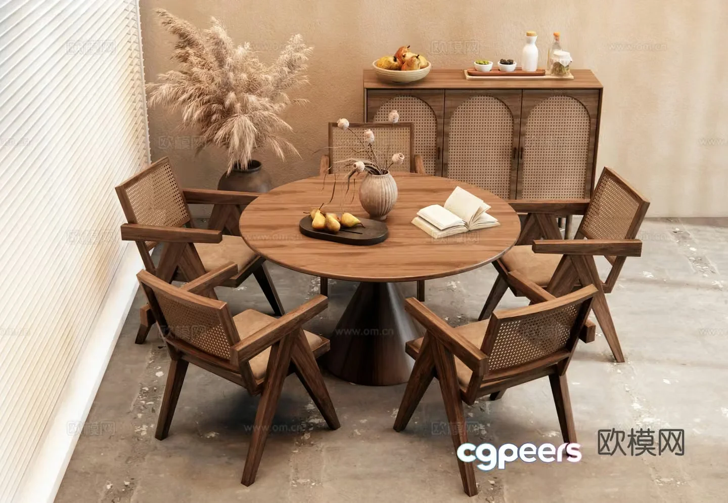 Wasabi Dining Table and Chair 3D Model