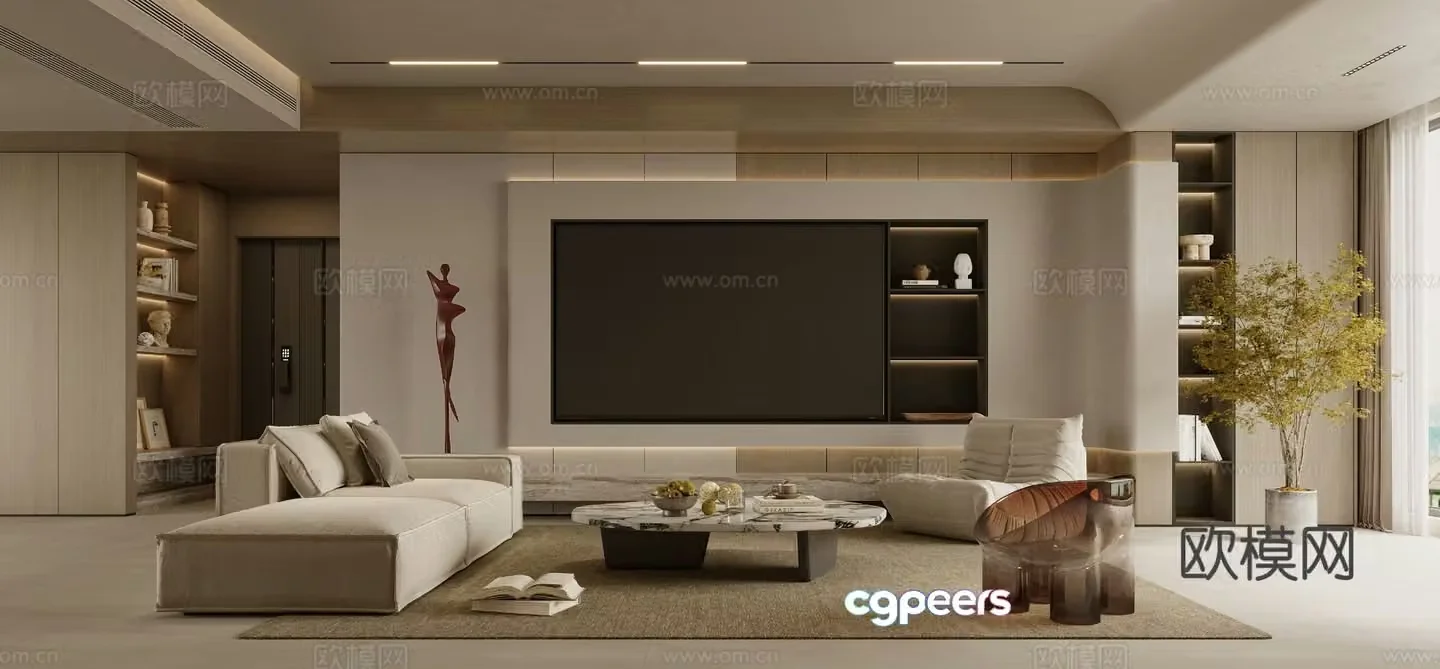 Modern living room 3d model
