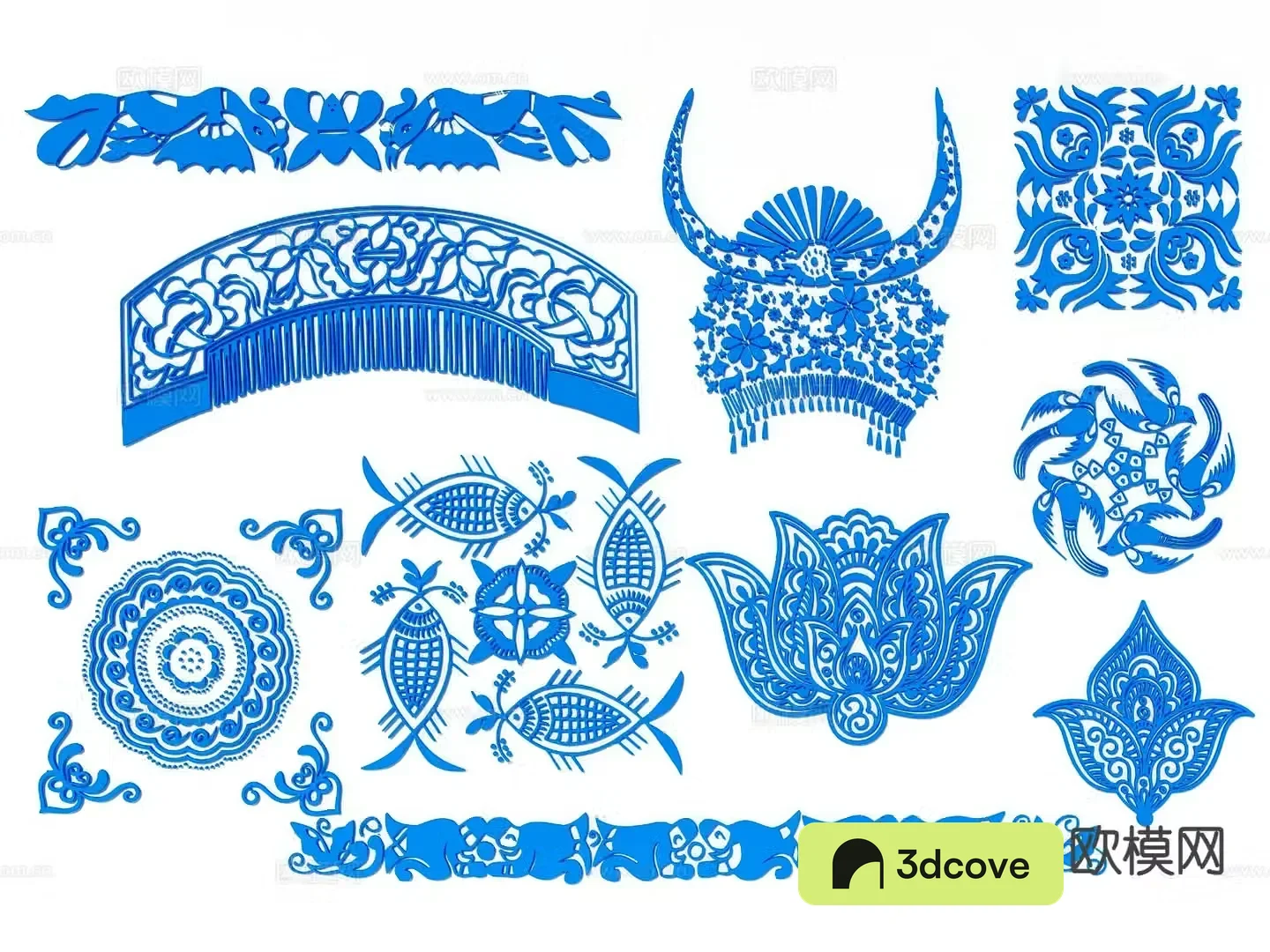 Miao elements icon silhouette wall decoration pendant