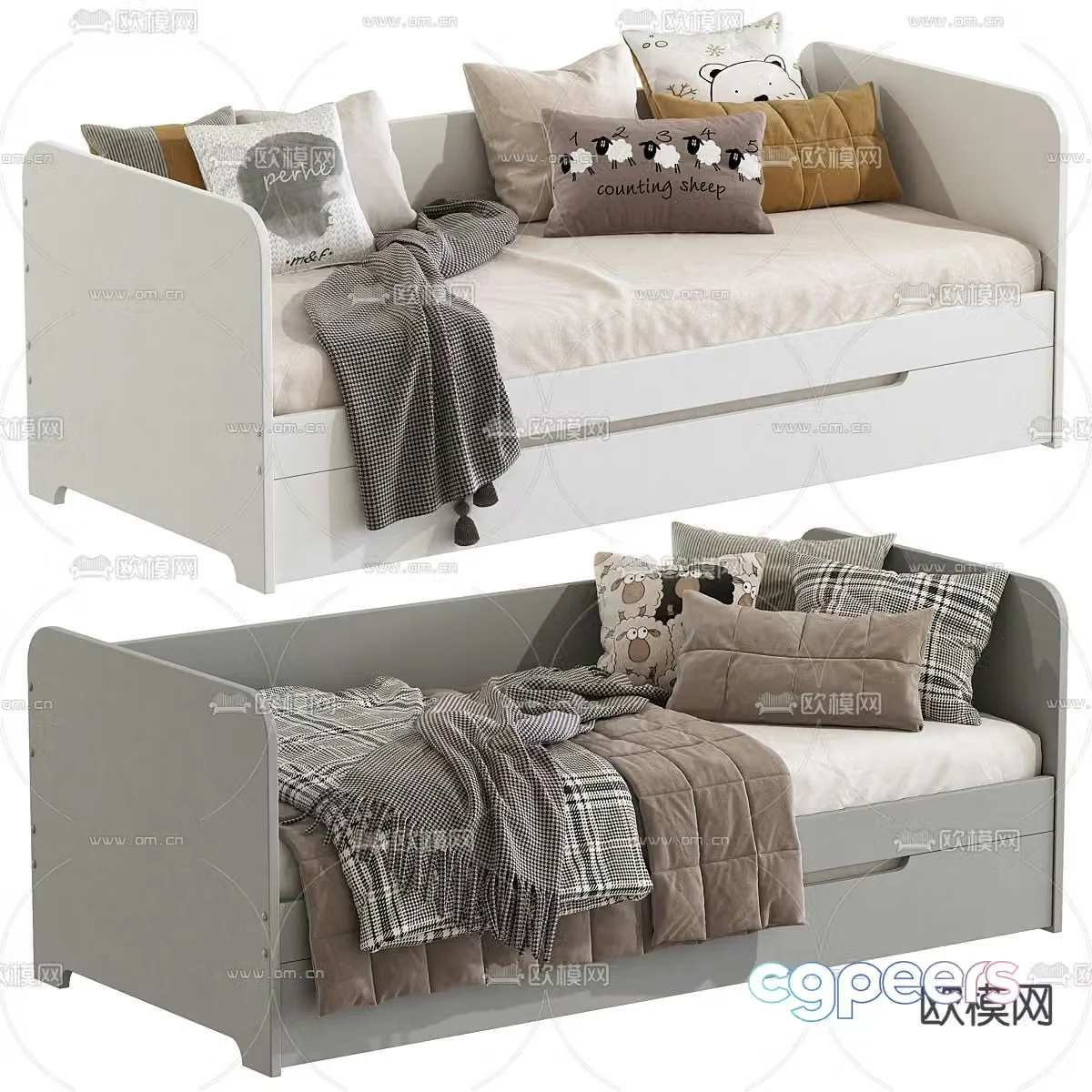 Children’s bed sofa bed 3d model