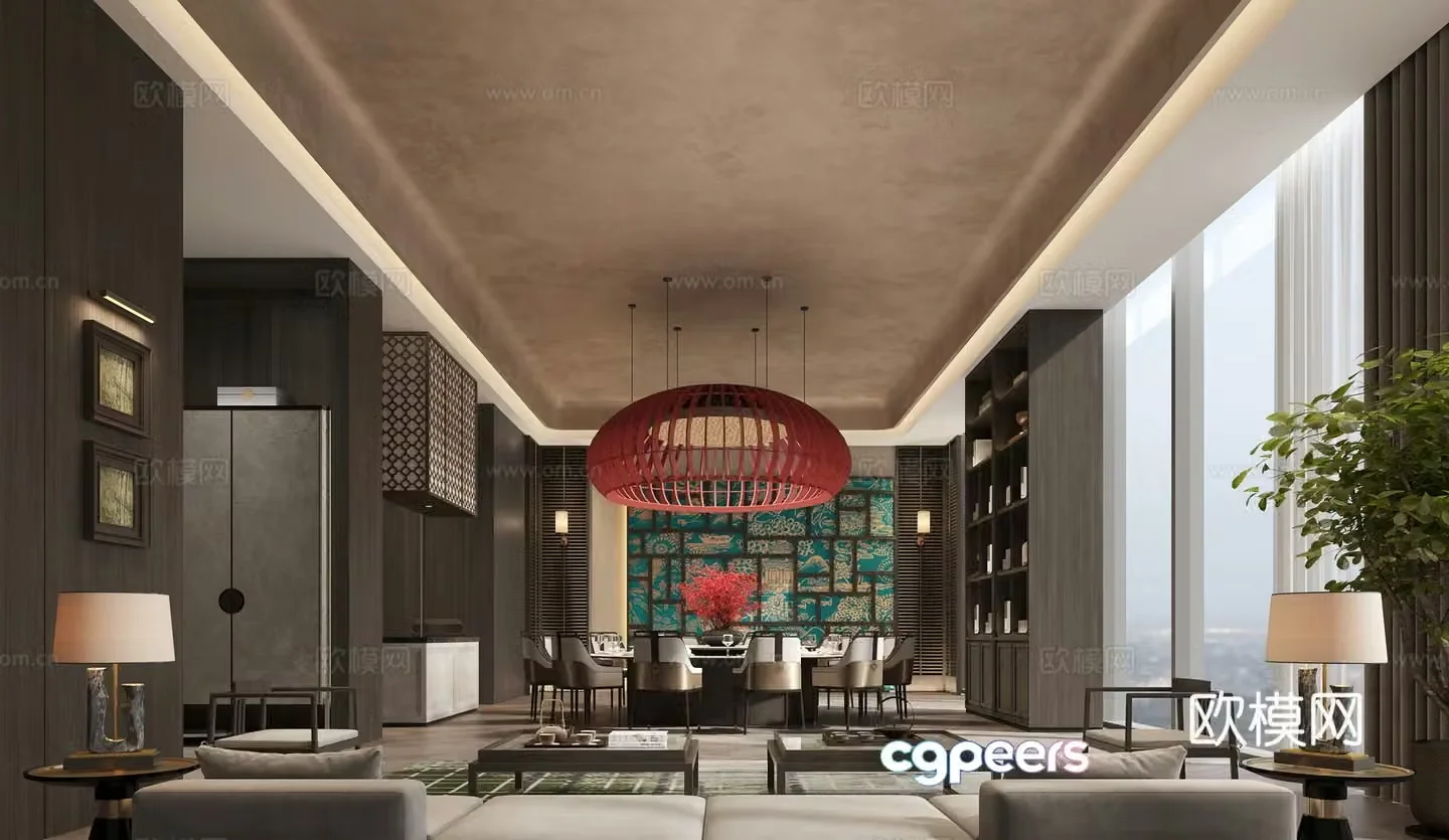 Hotel private room 3D model