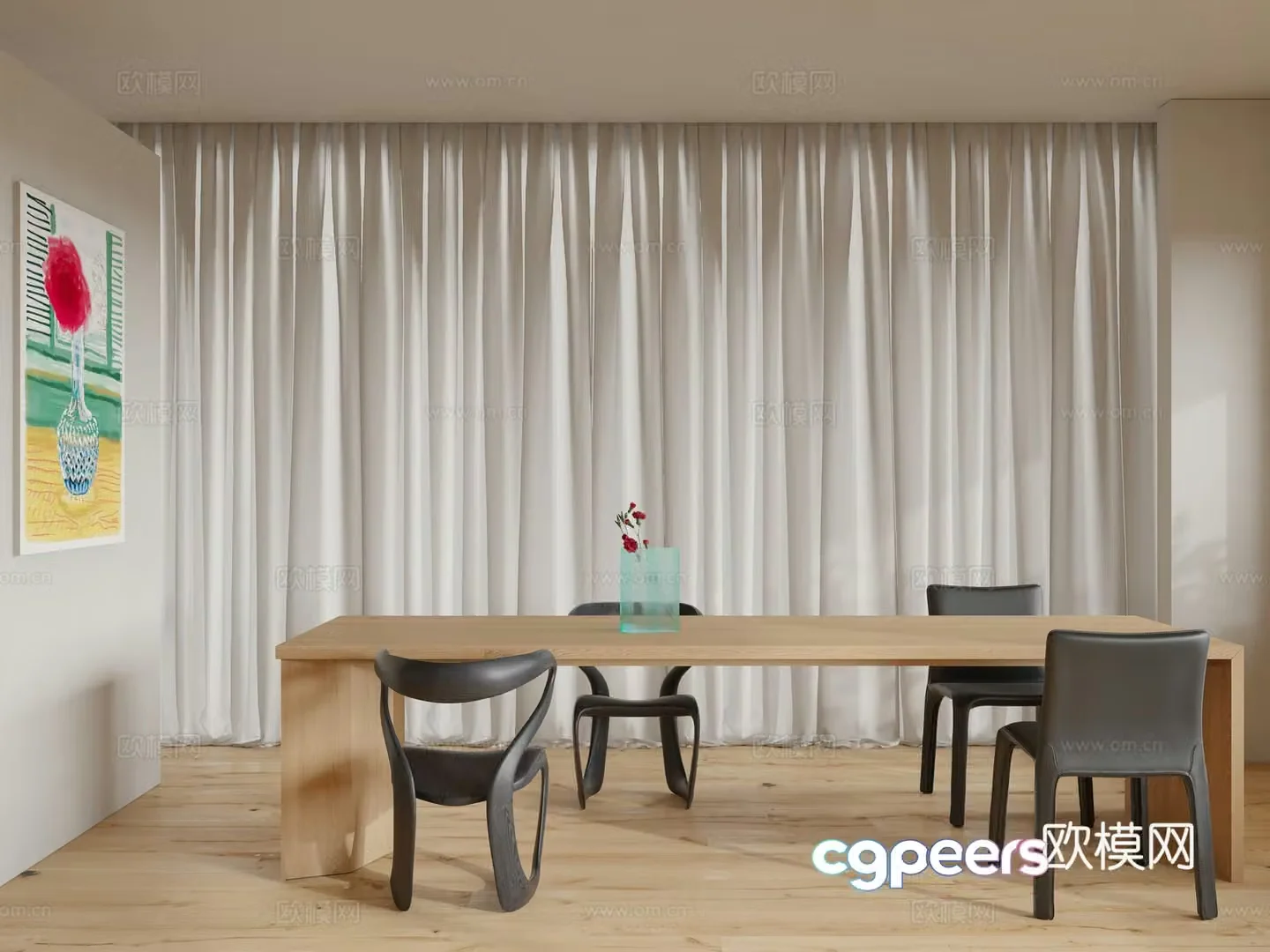 Modern medieval internet celebrity restaurant 3D model