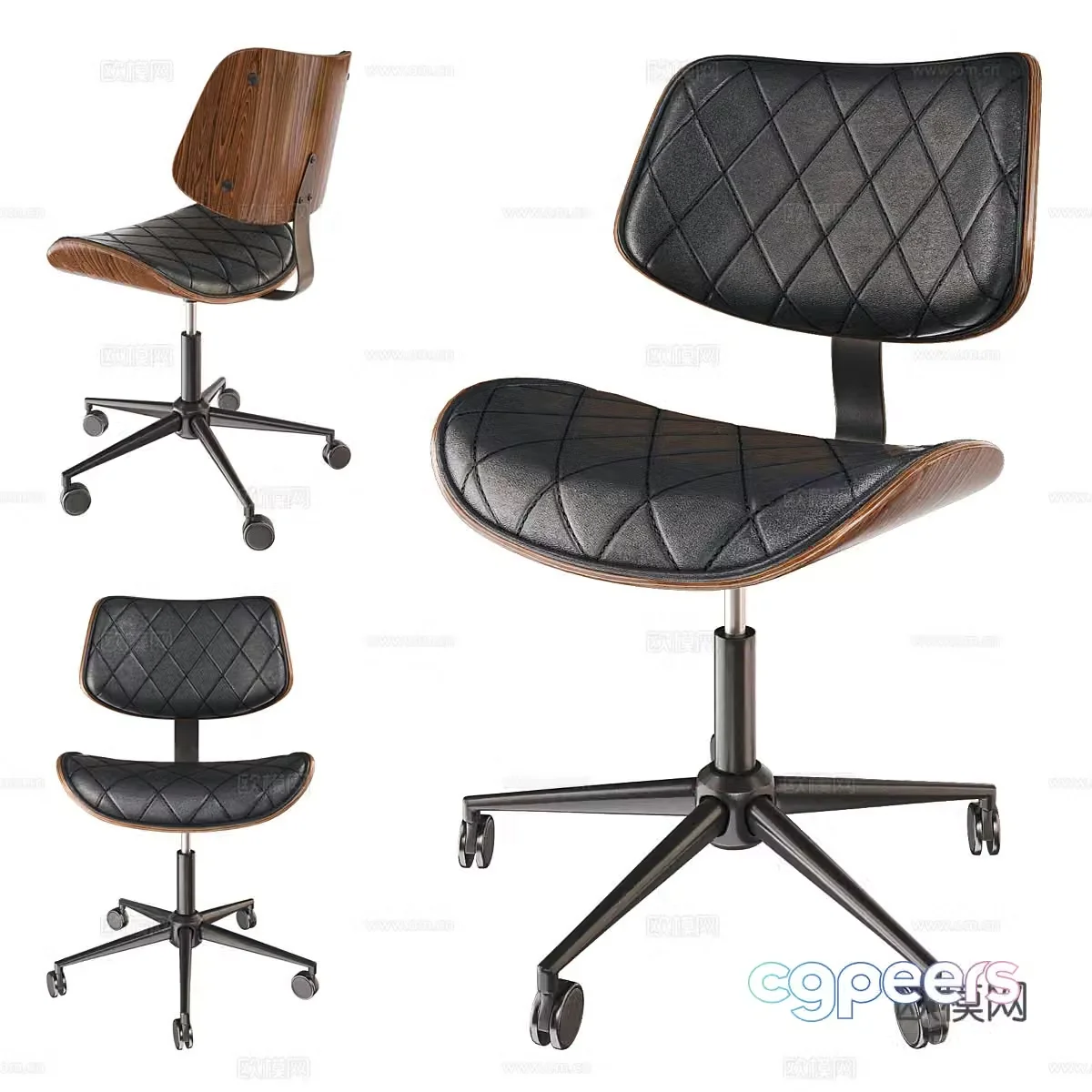 Modern Harvey Office Chair 3D Model