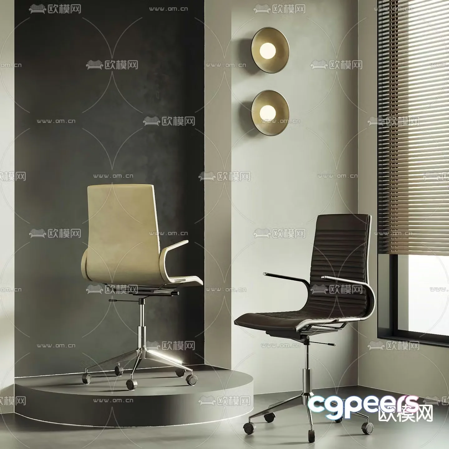 Office chair staff chair 3d model