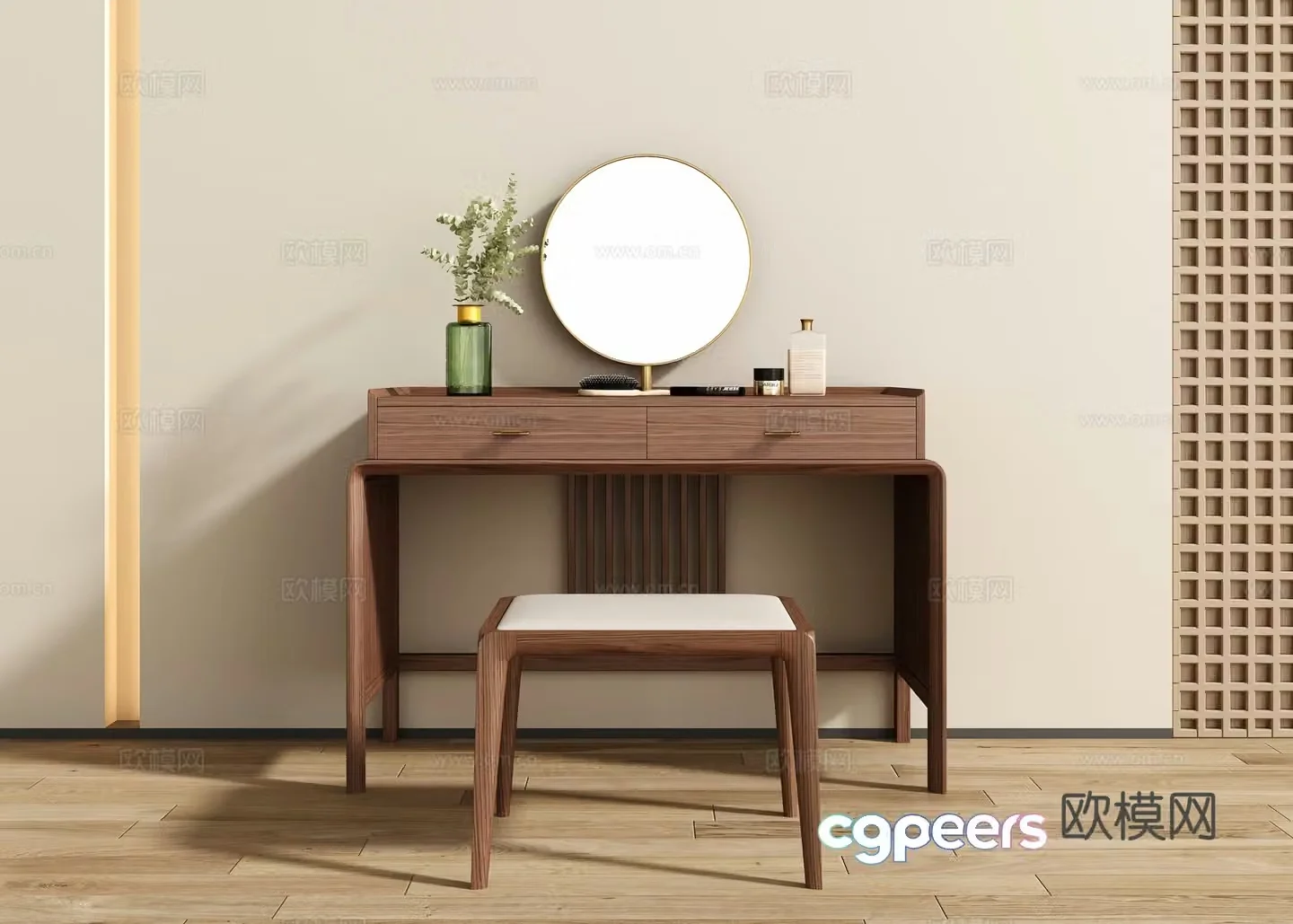 New Chinese dressing table 3D model