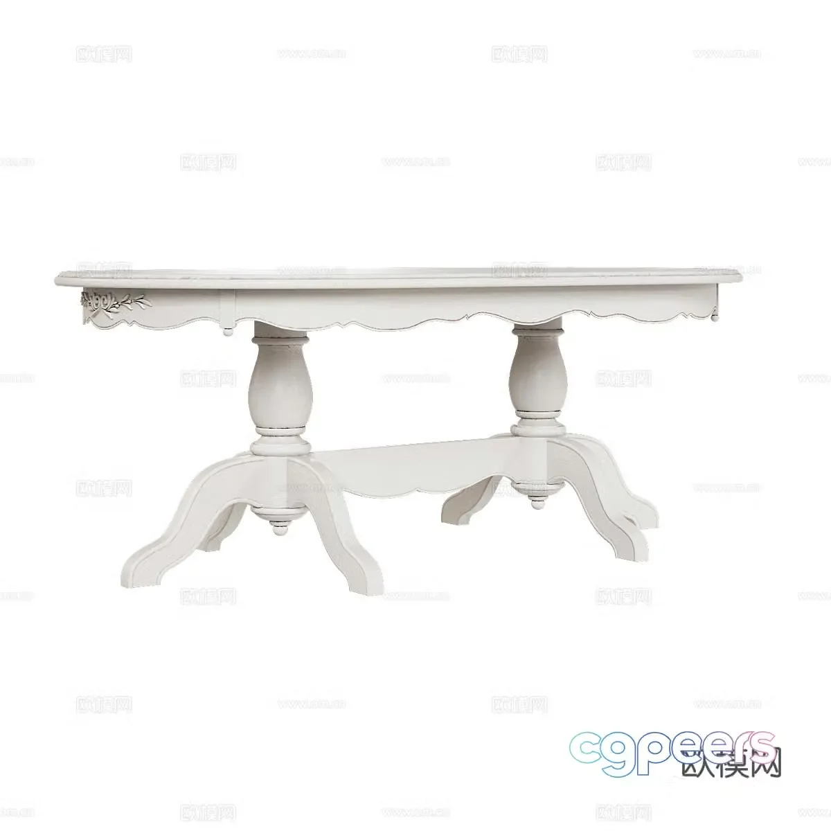 American simple dining table dining table simple dining table living room dining table 3d model