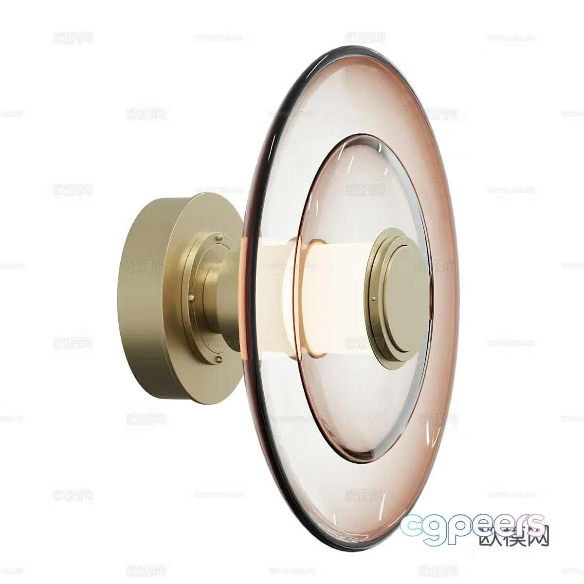 Modern Italian light luxury disc wall light 3D model