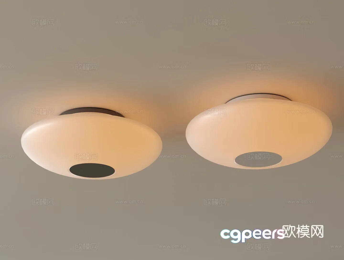 Geometric ceiling lamp bedroom lamp 3d model