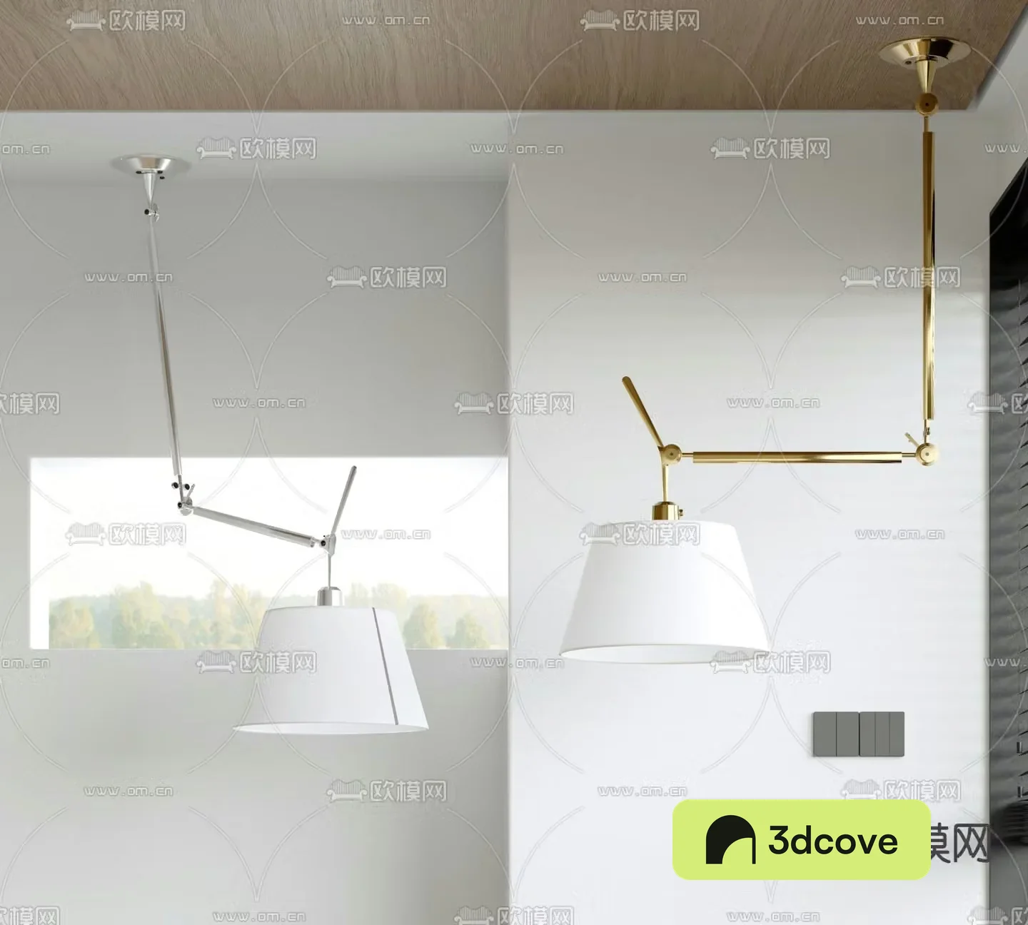 Artemide rocker chandelier restaurant chandelier